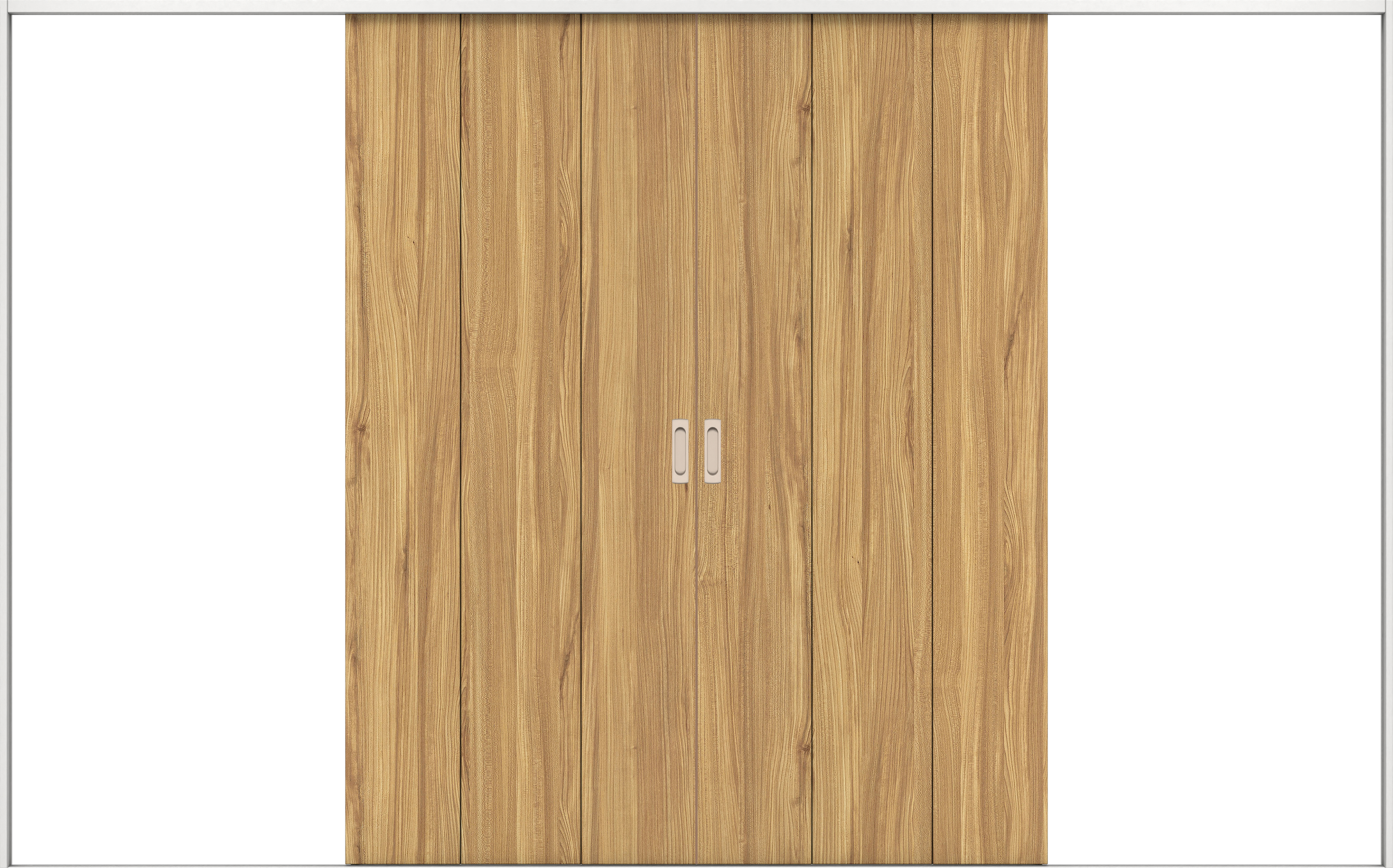 リビングドア　イエリア　引戸・引分　扉セット　Ｇ１デザイン　３２６６幅用　２０００高　〈シナモンブラウン柄〉　左右兼用　錠なし　ラクラクローズ付