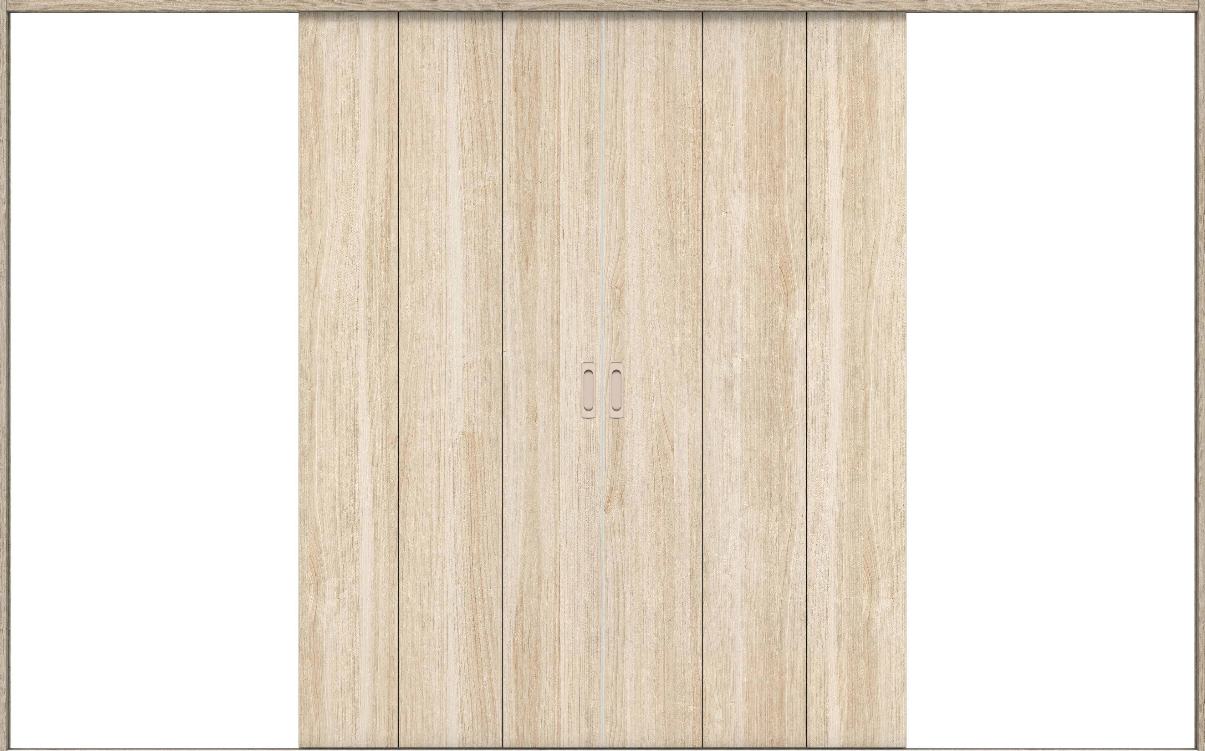 リビングドア　イエリア　引戸・引分　扉セット　Ｇ１デザイン　３２６６幅用　２０００高　〈コットンベージュ柄〉　左右兼用　錠なし　ラクラクローズ付