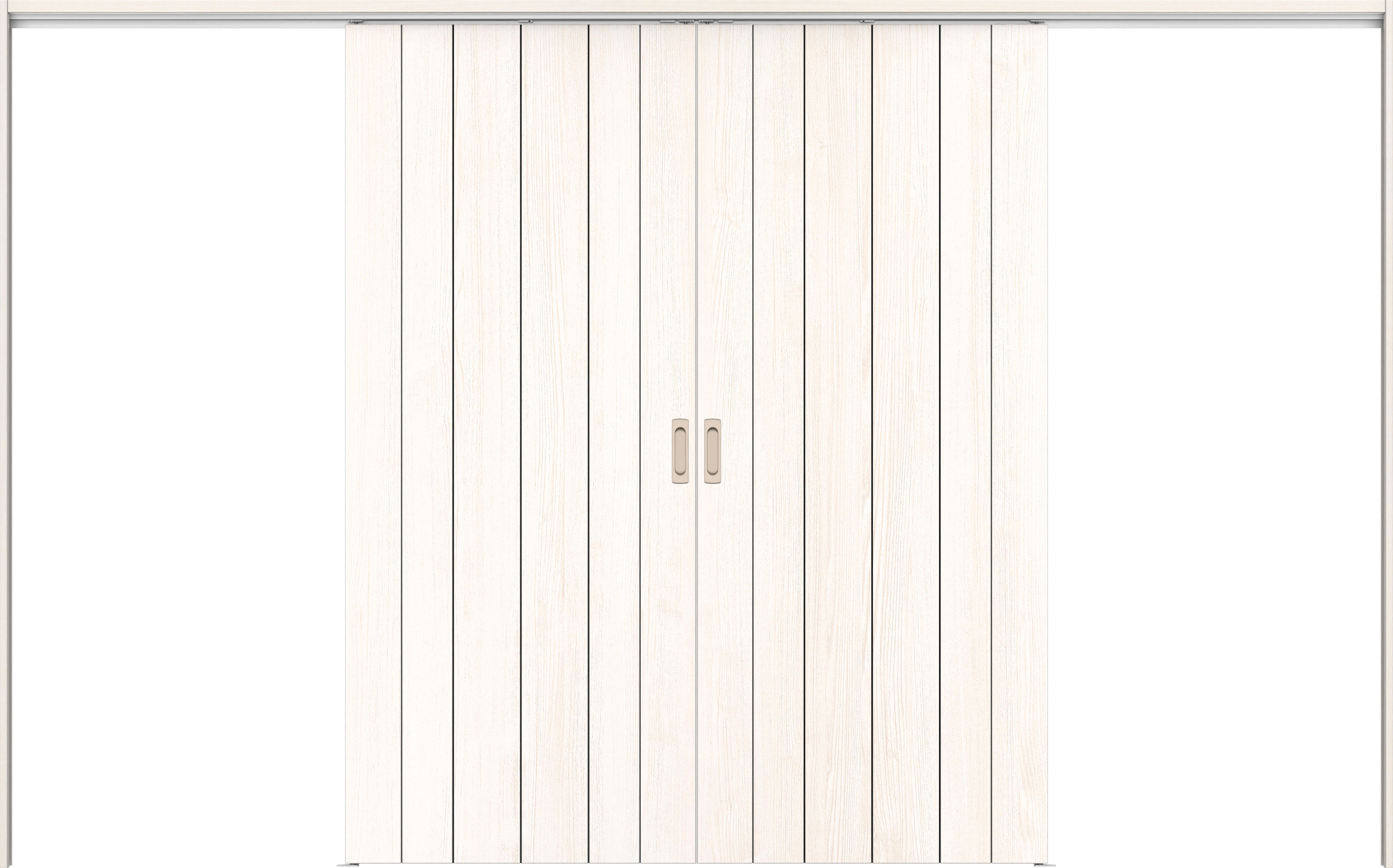 リビングドア　イエリア　吊戸・引分　扉セット　０Ｓデザイン　３２６６幅用　２０００高　〈ネオホワイト柄〉　左右兼用　錠なし　ラクラクローズ付用