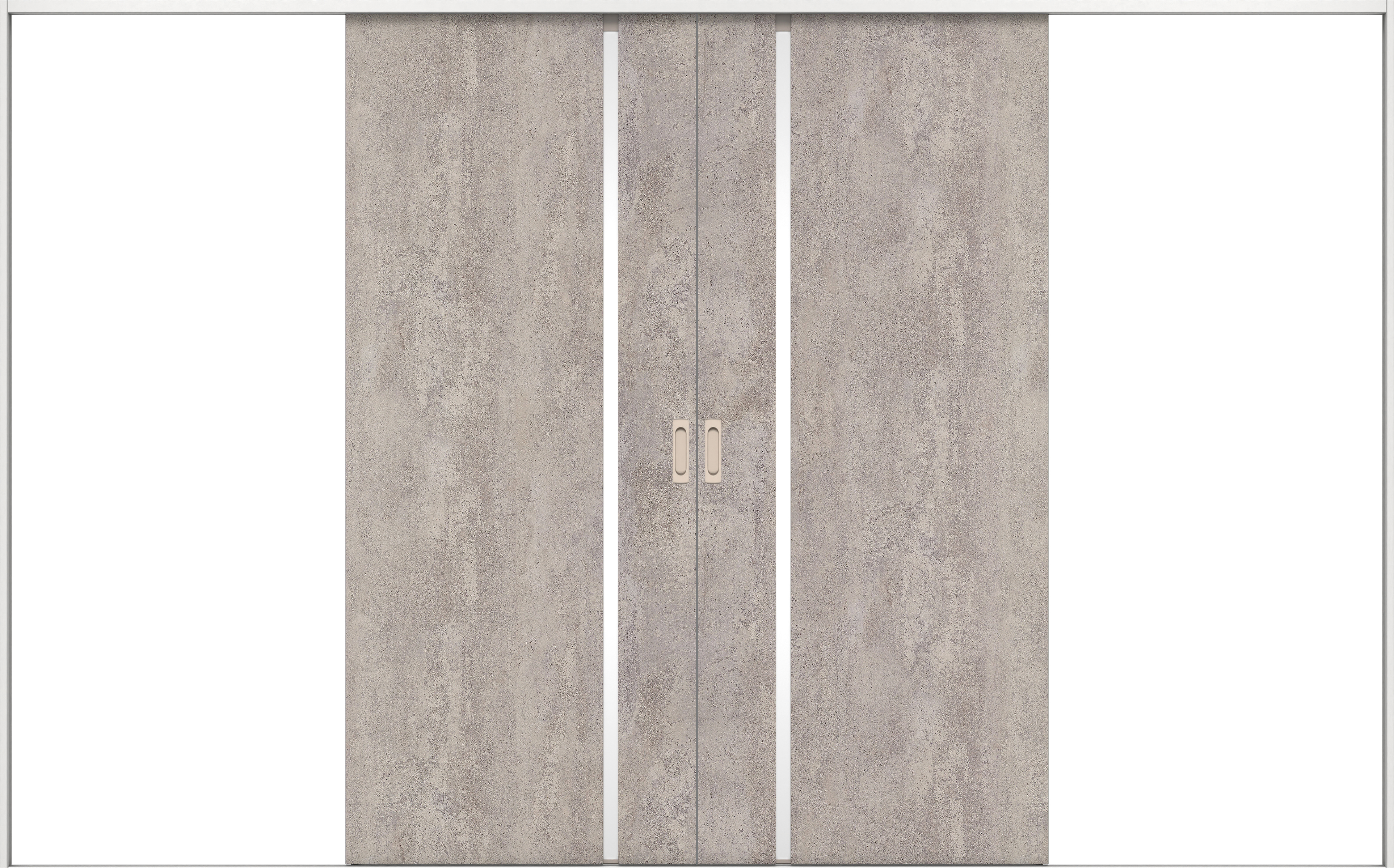 リビングドア　イエリア　引戸・引分　扉セット　Ｌ９デザイン　３２６６幅用　２０００高　〈コンクリートグレー柄〉　左右兼用　錠なし　ラクラクローズ付