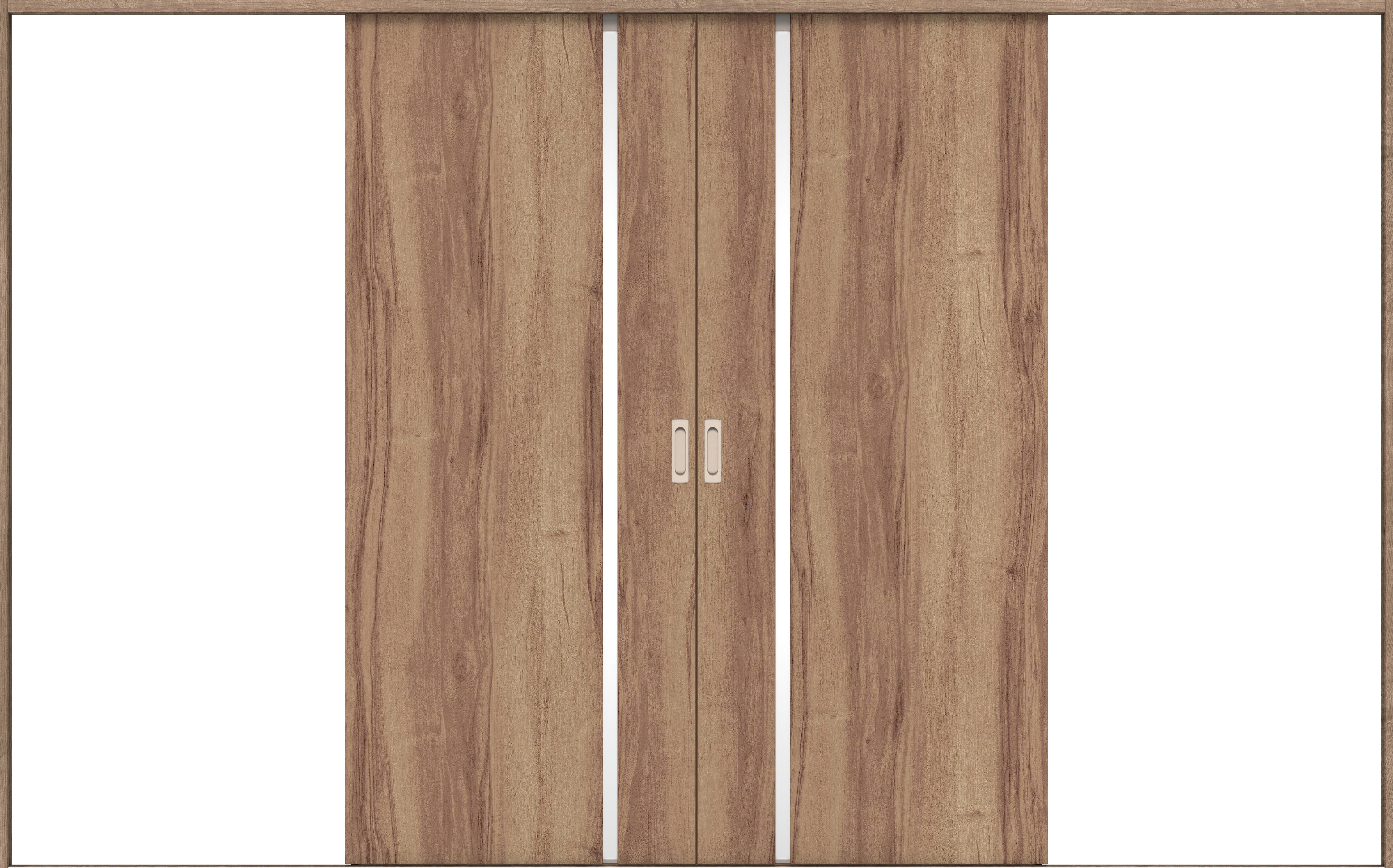 リビングドア　イエリア　引戸・引分　扉セット　Ｌ９デザイン　３２６６幅用　２０００高　〈バームブラウン柄〉　左右兼用　錠なし　ラクラクローズ付