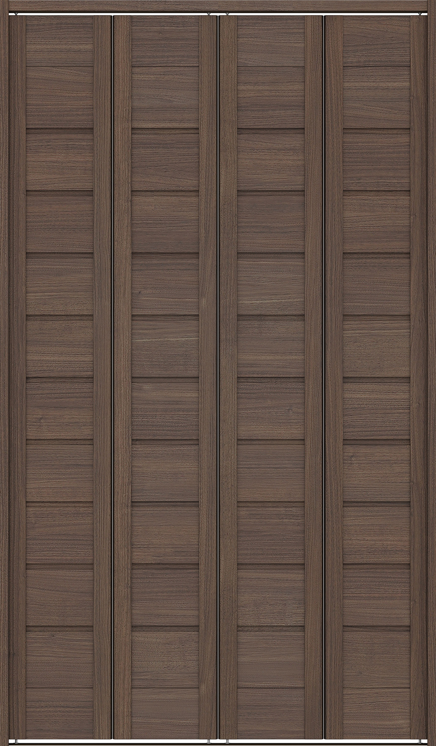 クローク収納　イエリア　折戸ユニット　通気タイプ　ウッド扉　下レール付三方枠（固定枠）　セット　１１９０幅（４．５尺間口）　２０３５高　〈ダルブラウン柄〉　ハンドルレス