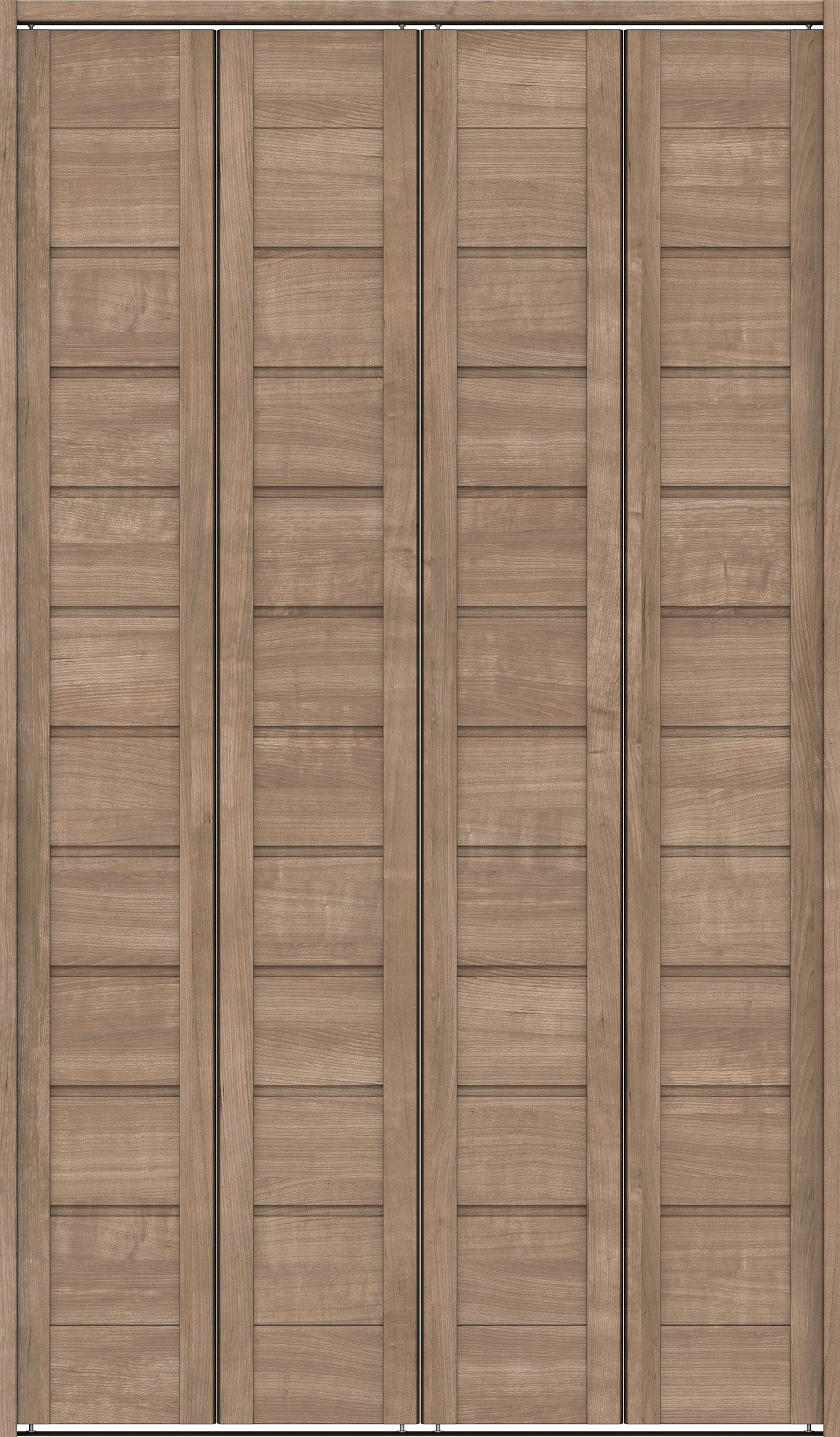 クローク収納　イエリア　折戸ユニット　通気タイプ　ウッド扉　下レール付三方枠（固定枠）　セット　１１９０幅（４．５尺間口）　２０３５高　〈トープグレー柄〉　ハンドルレス