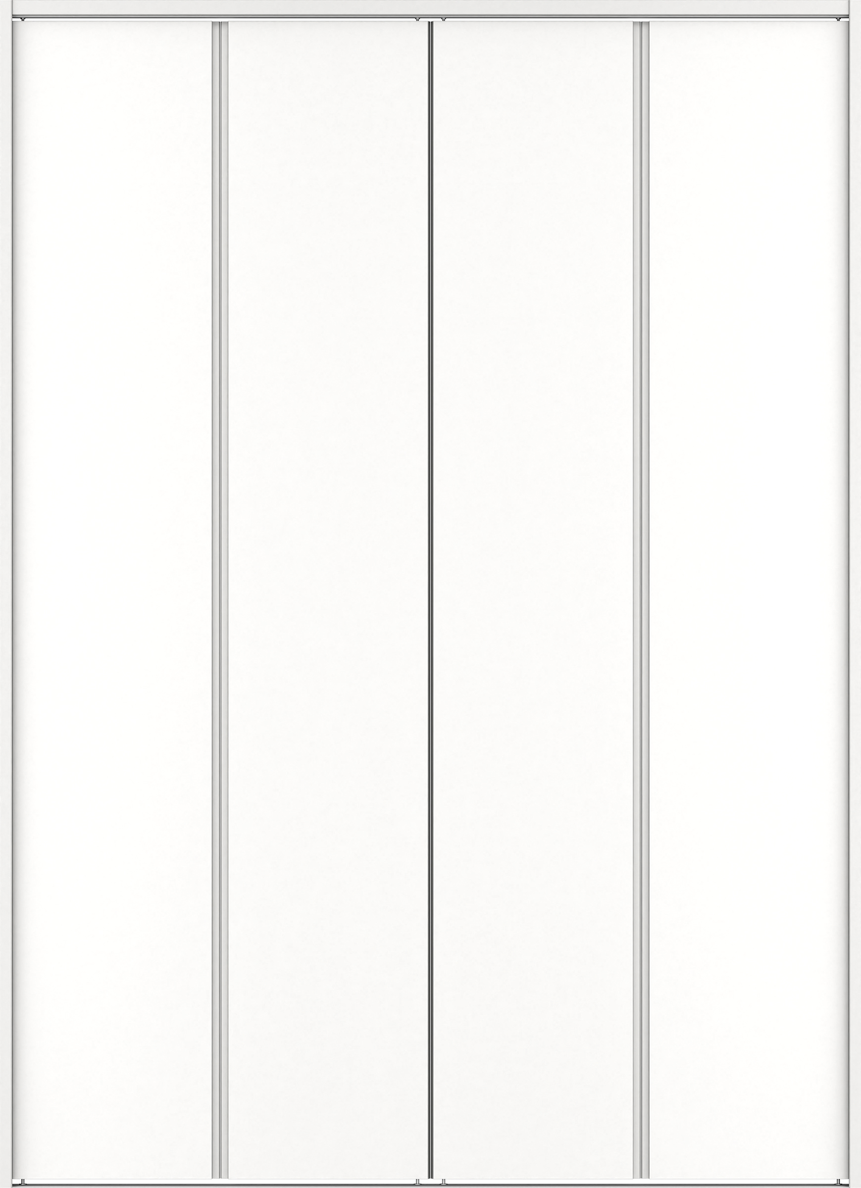 クローク収納　イエリア　折戸ユニット　ハンドルレスタイプ　ウッド扉　下レール付三方枠（固定枠）　セット　１８２０幅（２Ｍ間口）　２３２０高　〈パウダーホワイト柄〉　ハンドルレス