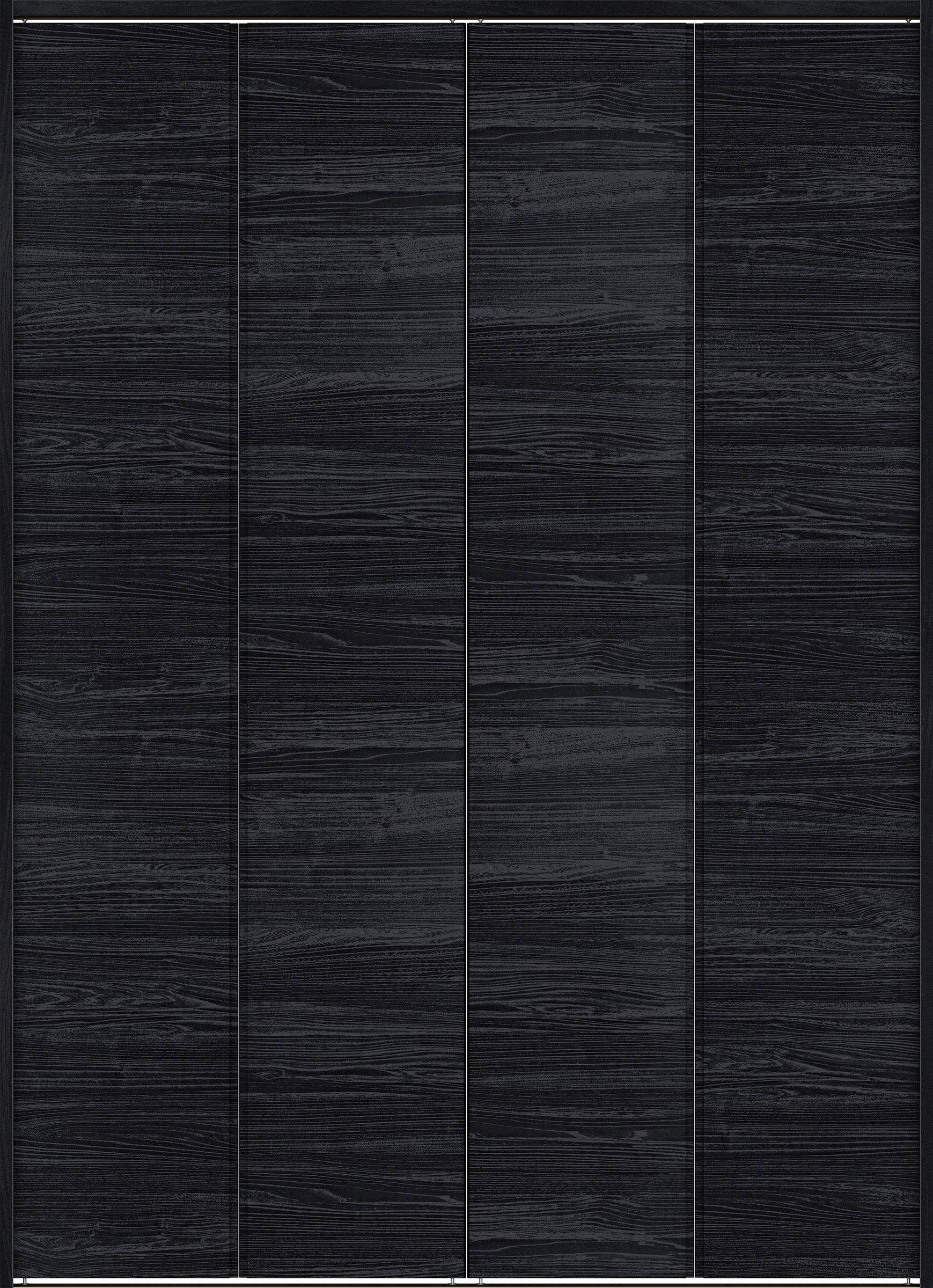 クローク収納　イエリア　折戸ユニット　ハンドルレス横木目タイプ　ウッド扉　下レール付三方枠（固定枠）　セット　１６８０幅（６尺間口）　２３２０高　〈モスブラック柄〉　ハンドルレス