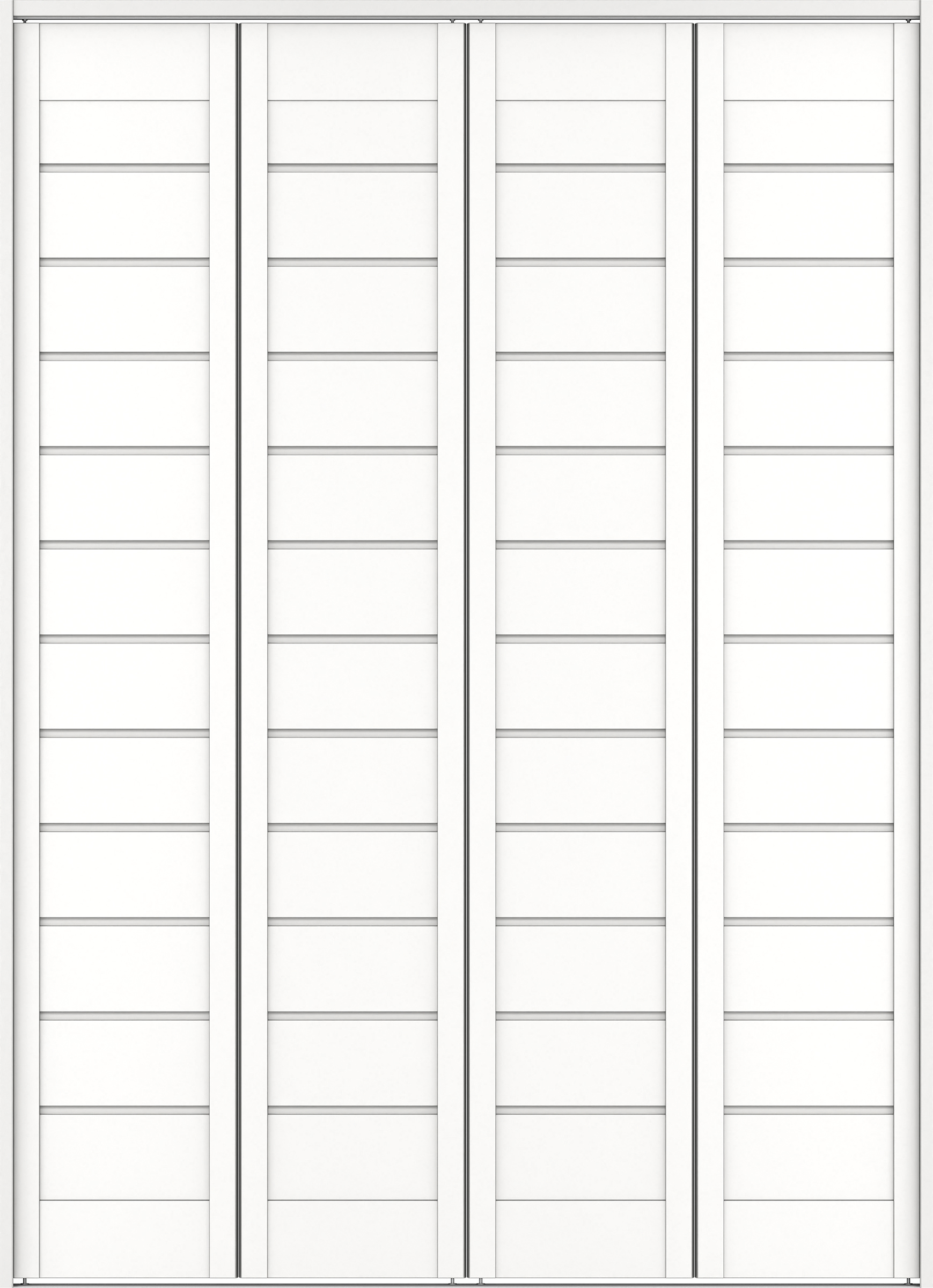 クローク収納　イエリア　折戸ユニット　通気タイプ　ウッド扉　下レール付三方枠（固定枠）　セット　１６８０幅（６尺間口）　２３２０高　〈パウダーホワイト柄〉　ハンドルレス