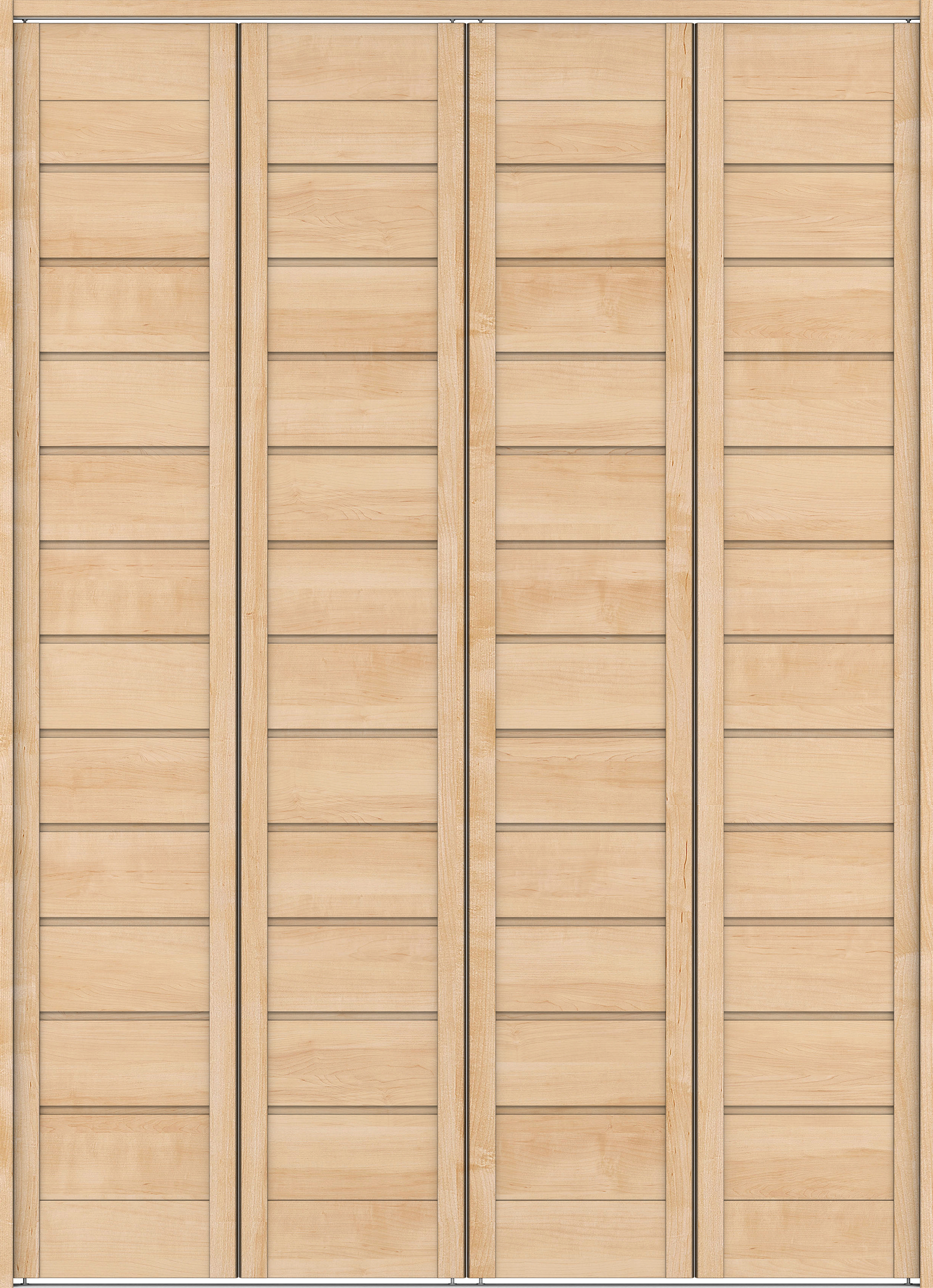 クローク収納　イエリア　折戸ユニット　通気タイプ　ウッド扉　下レール付三方枠（固定枠）　セット　１６８０幅（６尺間口）　２３２０高　〈ミルベージュ柄〉　ハンドルレス