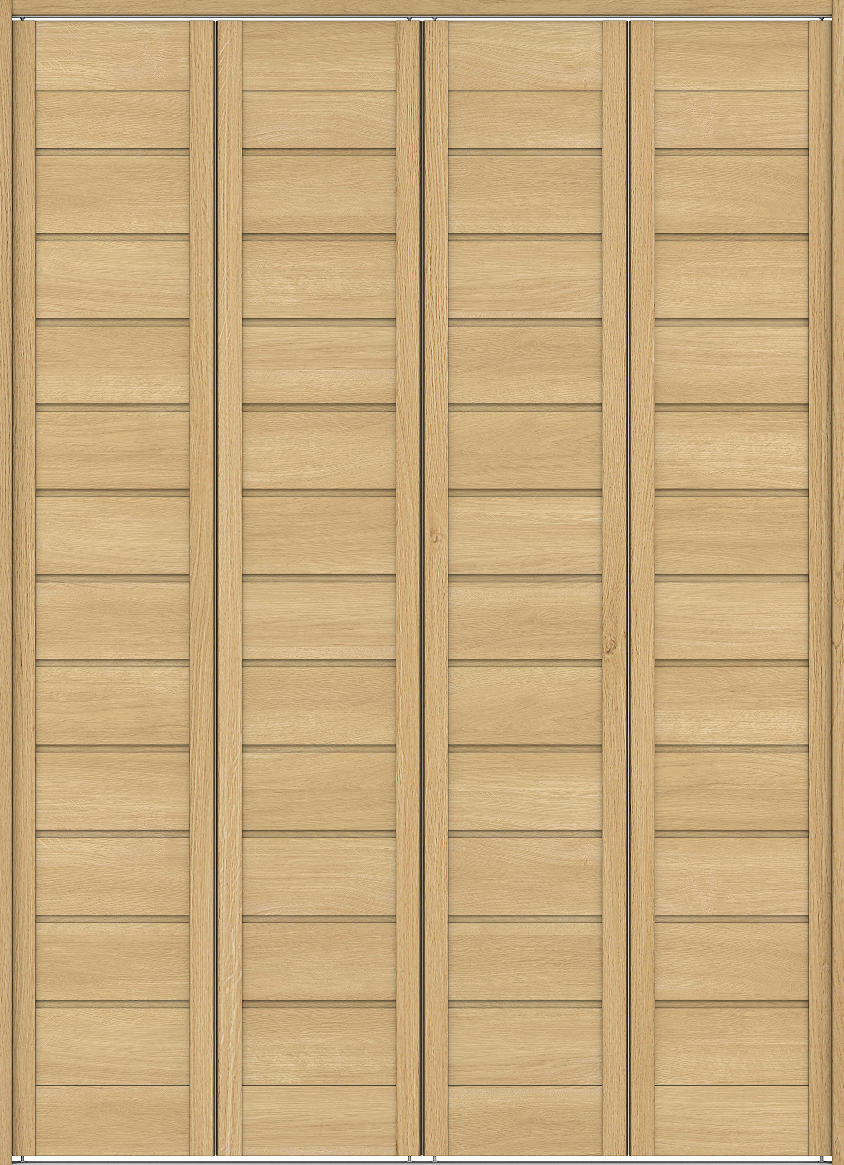 クローク収納　イエリア　折戸ユニット　通気タイプ　ウッド扉　下レール付三方枠（固定枠）　セット　１６４４幅（６尺小間口）　２３２０高　〈ライトオーカー柄〉　ハンドルレス