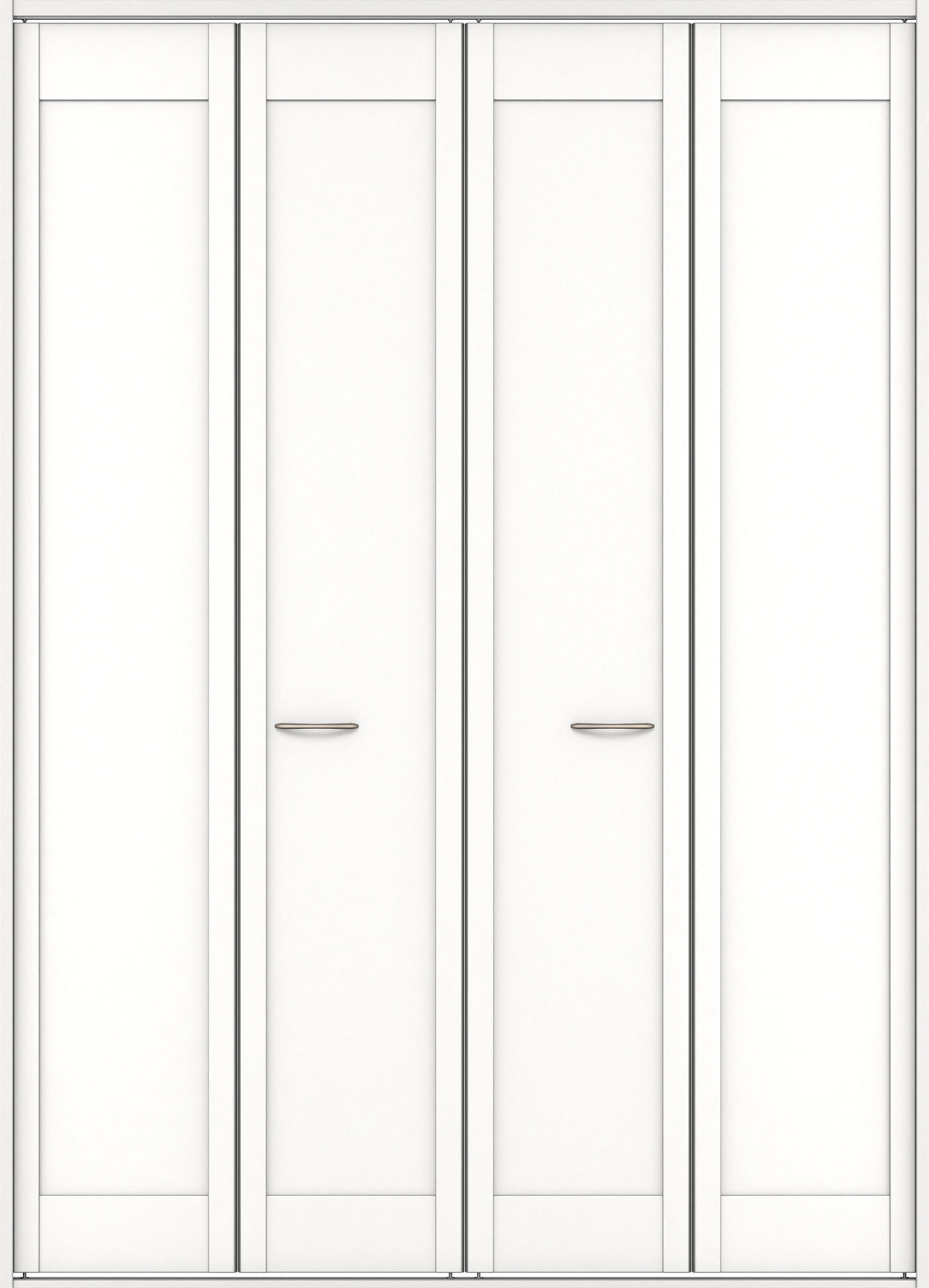 クローク収納　イエリア　折戸ユニット　カマチタイプ　ウッド扉　四方枠（固定枠）　セット　１６８０幅（６尺間口）　２３３０高　〈パウダーホワイト柄〉　ハンドルラウンド型〈Ｔシルバー色〉