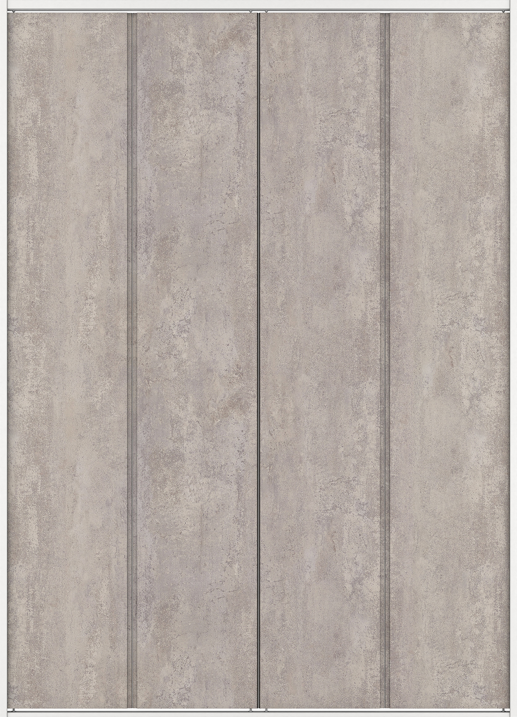 クローク収納　イエリア　折戸ユニット　ハンドルレスタイプ　パネル扉　四方枠（固定枠）　セット　１６８０幅（６尺間口）　２３３０高　〈コンクリートグレー柄〉　ハンドルレス