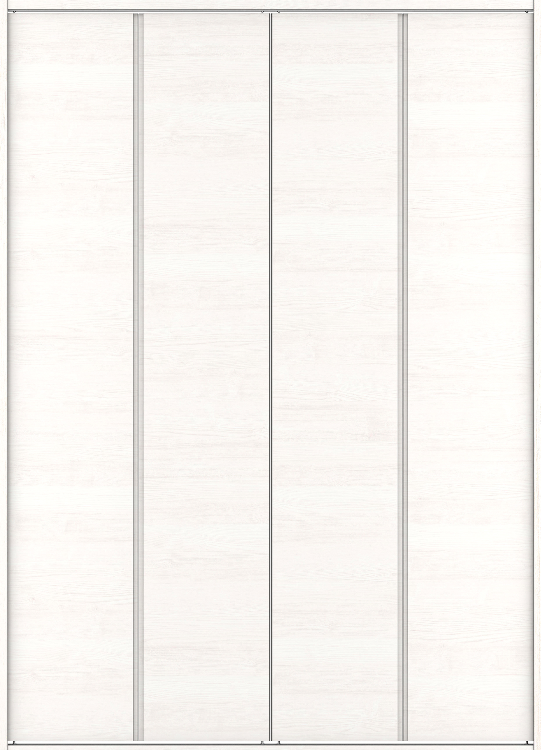 クローク収納　イエリア　折戸ユニット　ハンドルレス横木目タイプ　ウッド扉　四方枠（固定枠）　セット　１６４４幅（６尺小間口）　２３３０高　〈ネオホワイト柄〉　ハンドルレス