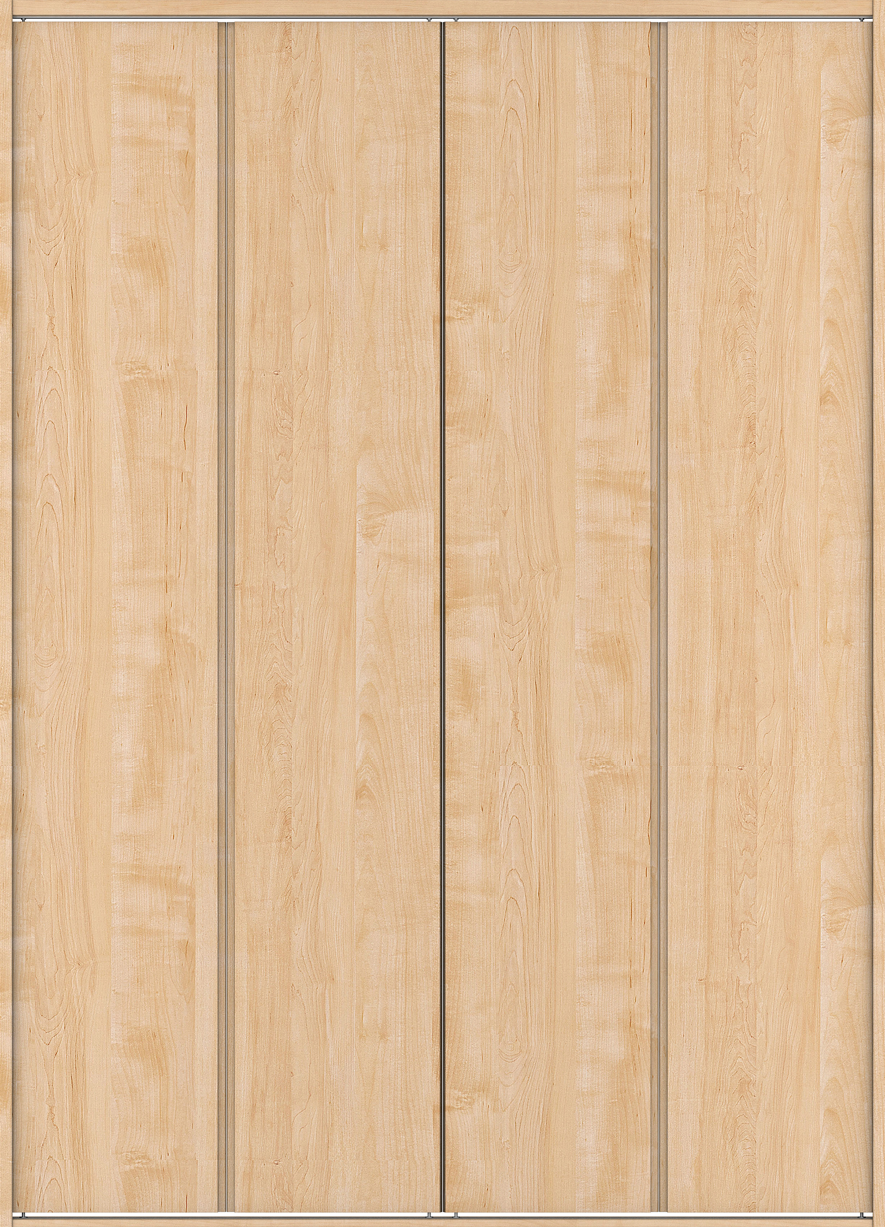 クローク収納　イエリア　折戸ユニット　ハンドルレス縦木目タイプ　ウッド扉　四方枠（固定枠）　セット　１６４４幅（６尺小間口）　２３３０高　〈ミルベージュ柄〉　ハンドルレス