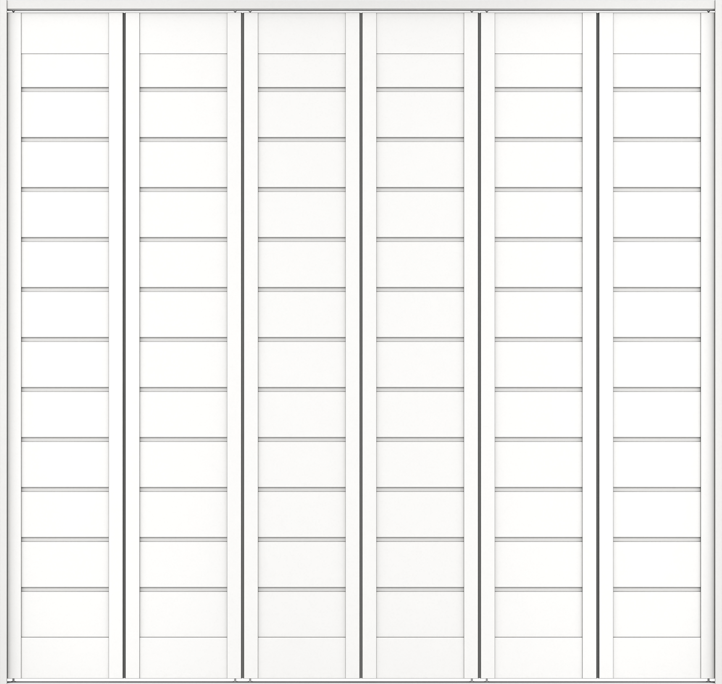 クローク収納　イエリア　折戸ユニット　通気タイプ　ウッド扉　下レール付三方枠（固定枠）　セット　２４５０幅（９尺間口）　２３２０高　〈パウダーホワイト柄〉　ハンドルレス