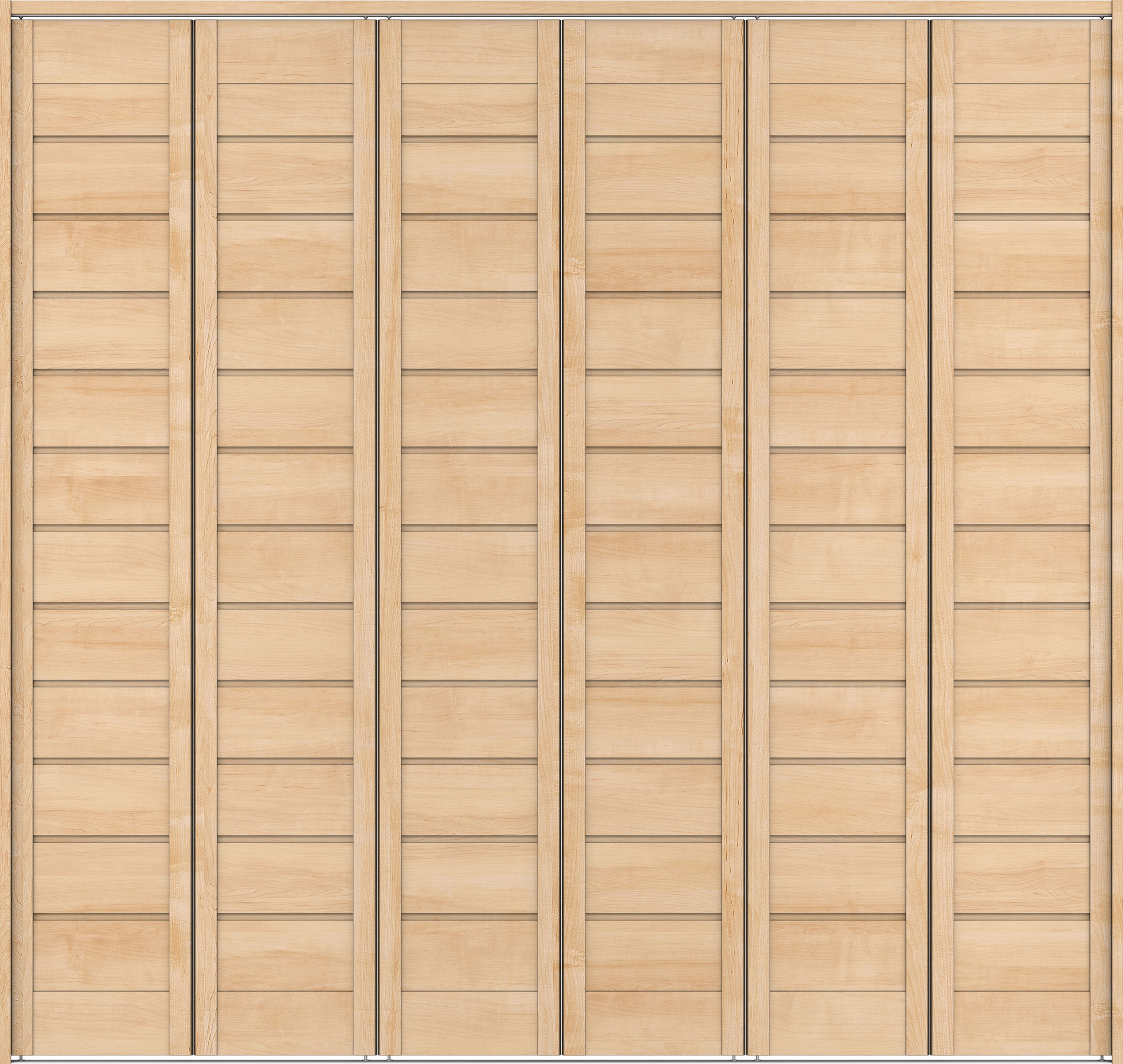 クローク収納　イエリア　折戸ユニット　通気タイプ　ウッド扉　下レール付三方枠（固定枠）　セット　２４５０幅（９尺間口）　２３２０高　〈ミルベージュ柄〉　ハンドルレス