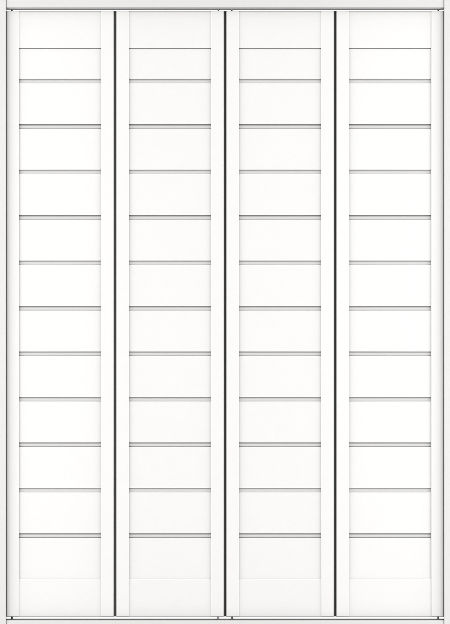 クローク収納　イエリア　折戸ユニット　通気タイプ　ウッド扉　四方枠（固定枠）　セット　１６８０幅（６尺間口）　２３３０高　〈パウダーホワイト柄〉　ハンドルレス