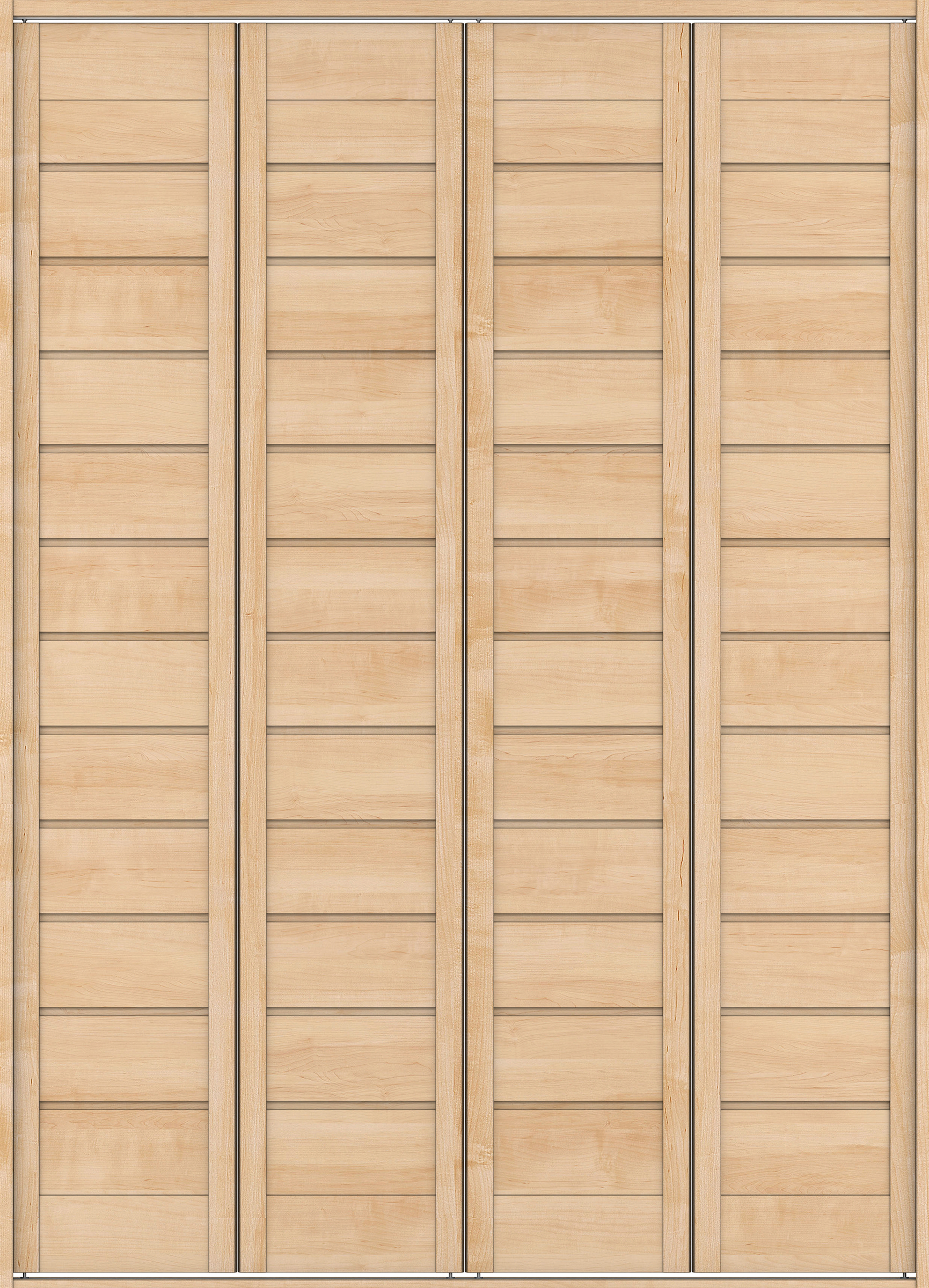 クローク収納　イエリア　折戸ユニット　通気タイプ　ウッド扉　四方枠（固定枠）　セット　１６４４幅（６尺小間口）　２３３０高　〈ミルベージュ柄〉　ハンドルレス