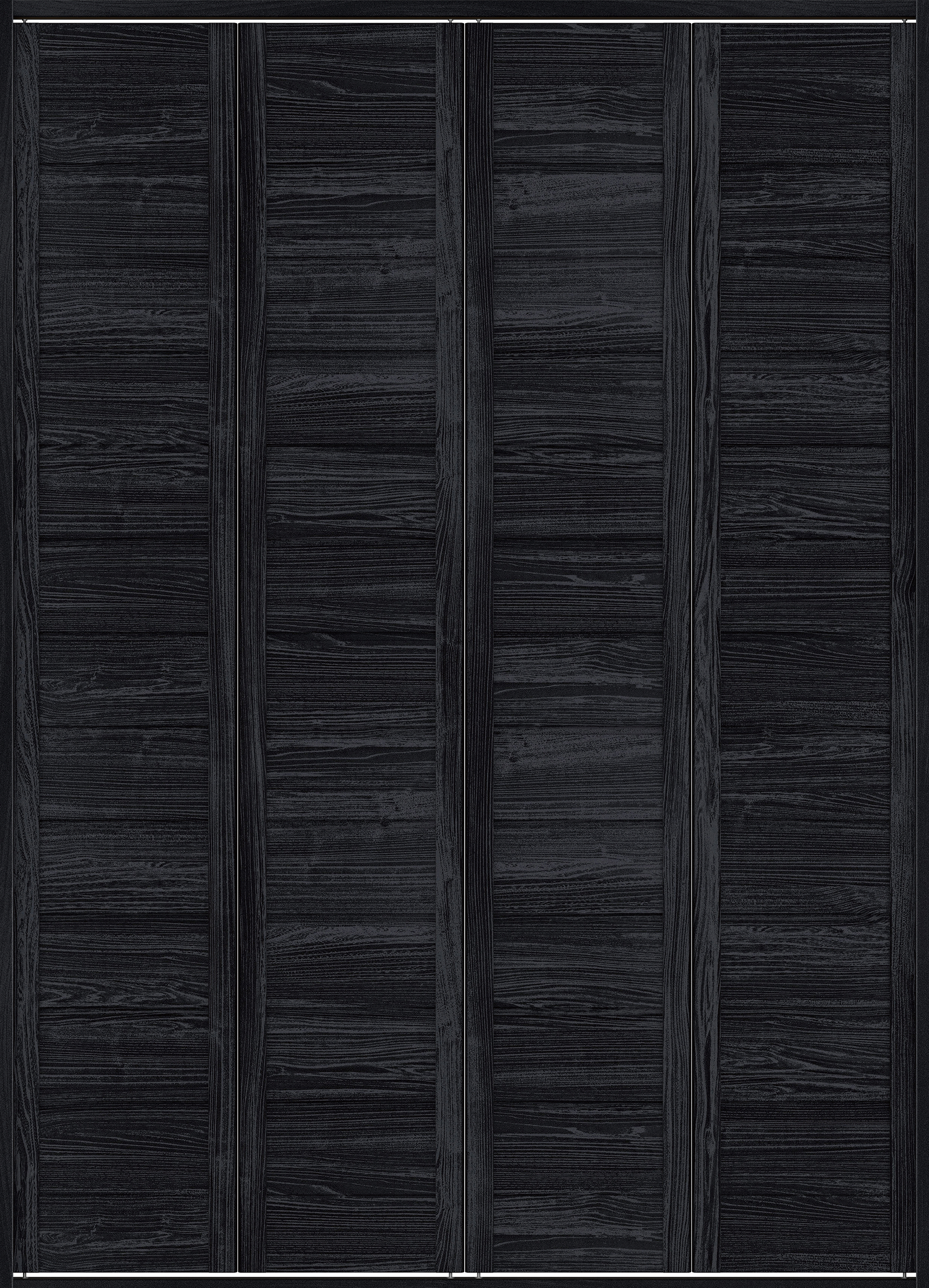 クローク収納　イエリア　折戸ユニット　通気タイプ　ウッド扉　四方枠（固定枠）　セット　１６８０幅（６尺間口）　２３３０高　〈モスブラック柄〉　ハンドルレス