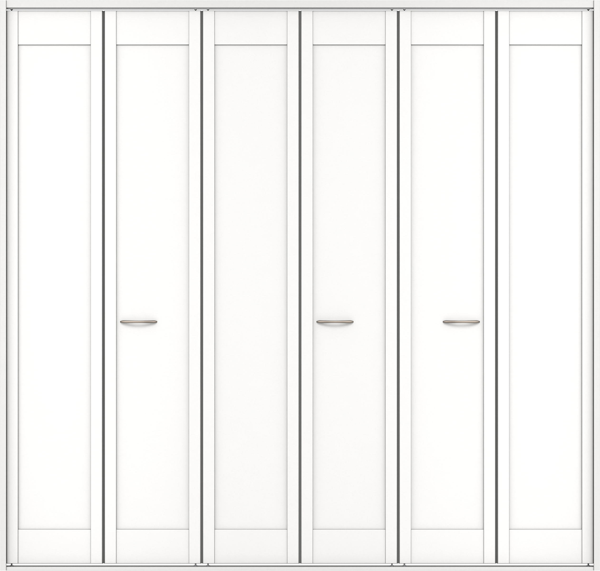 クローク収納　イエリア　折戸ユニット　カマチタイプ　ウッド扉　四方枠（固定枠）　セット　２４５０幅（９尺間口）　２３３０高　〈パウダーホワイト柄〉　ハンドルラウンド型〈Ｔシルバー色〉