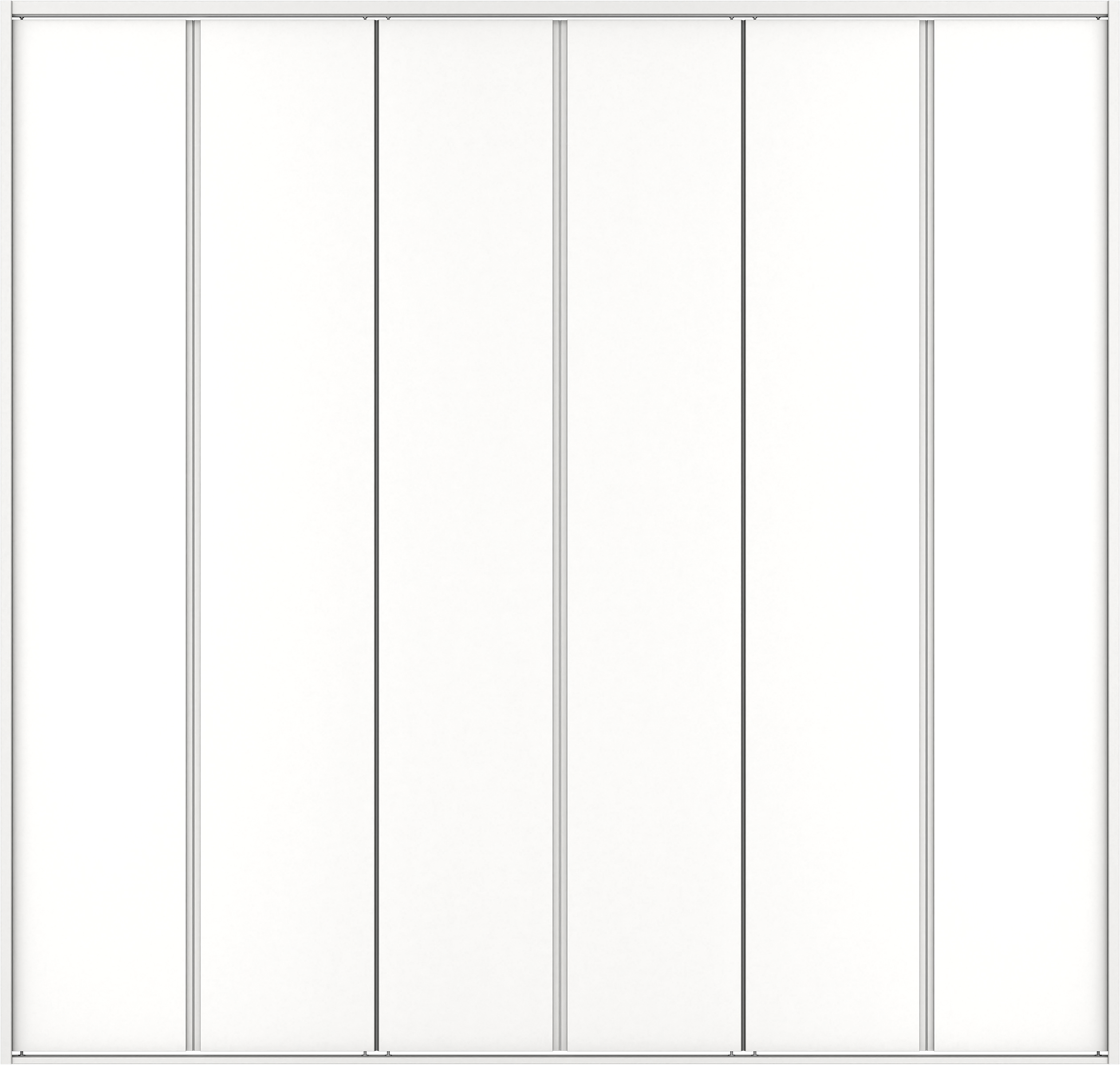 クローク収納　イエリア　折戸ユニット　ハンドルレスタイプ　ウッド扉　四方枠（固定枠）　セット　２４５０幅（９尺間口）　２３３０高　〈パウダーホワイト柄〉　ハンドルレス