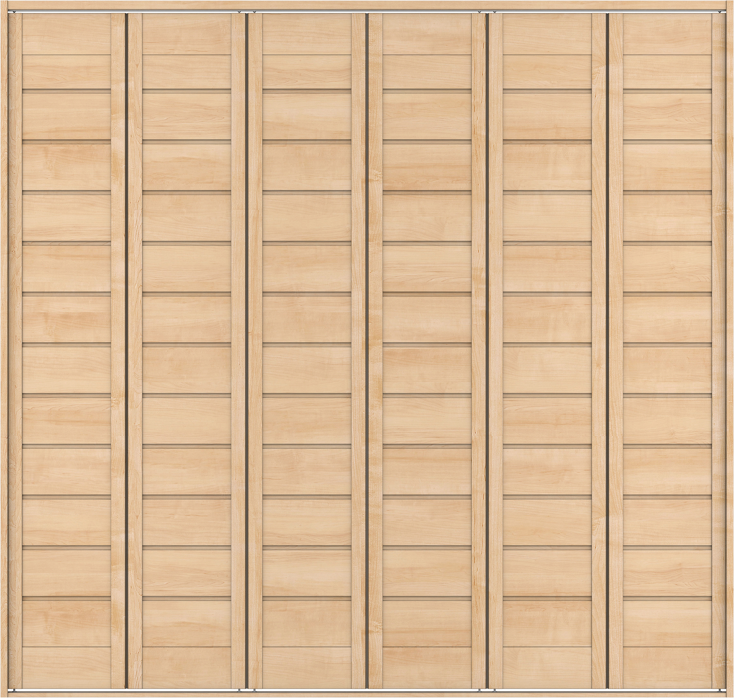 クローク収納　イエリア　折戸ユニット　通気タイプ　ウッド扉　四方枠（固定枠）　セット　２４５０幅（９尺間口）　２３３０高　〈ミルベージュ柄〉　ハンドルレス