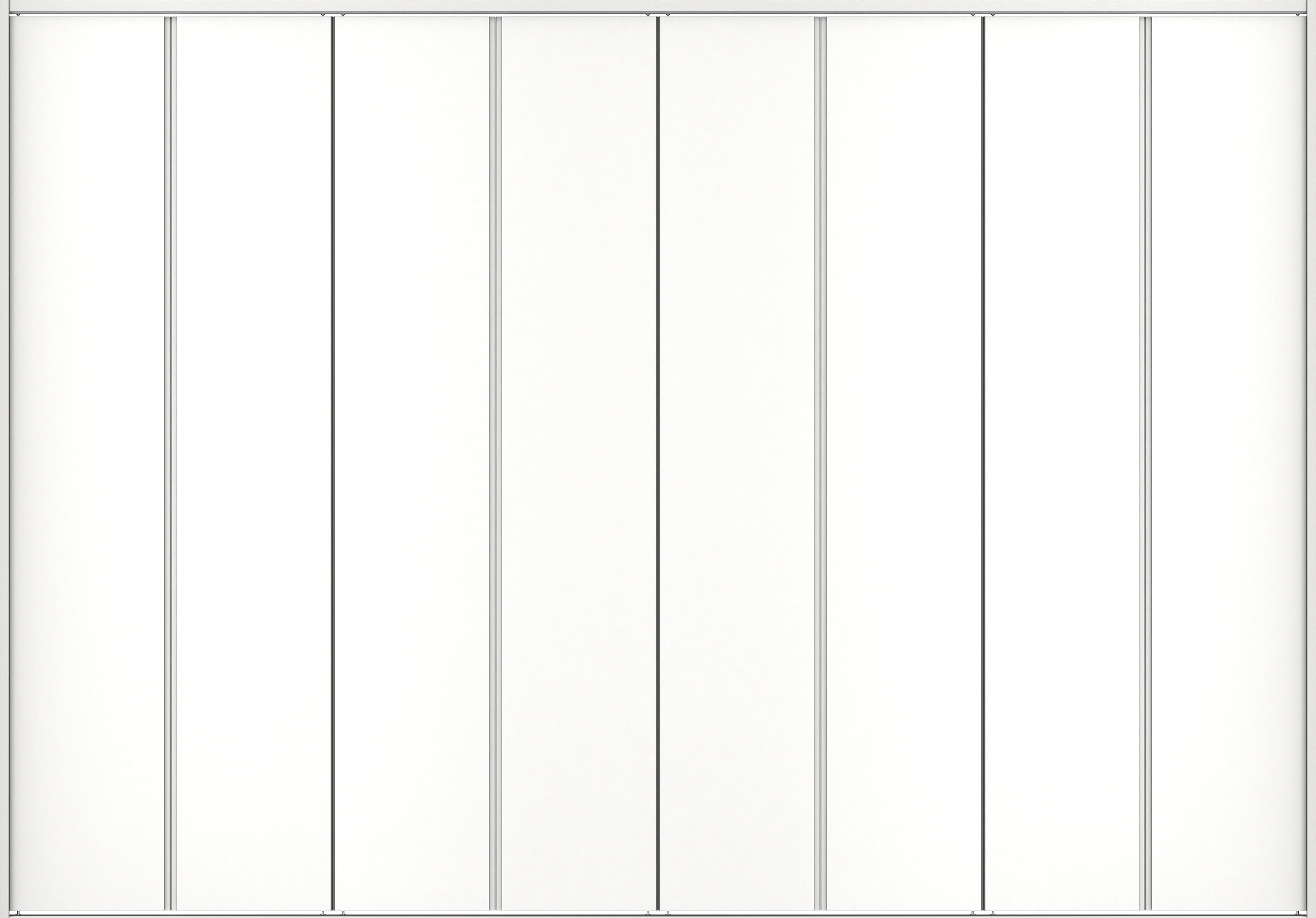 クローク収納　イエリア　折戸ユニット　ハンドルレスタイプ　ウッド扉　下レール付三方枠（固定枠）　セット　３６０７幅（４Ｍ間口）　２３２０高　〈パウダーホワイト柄〉　ハンドルレス