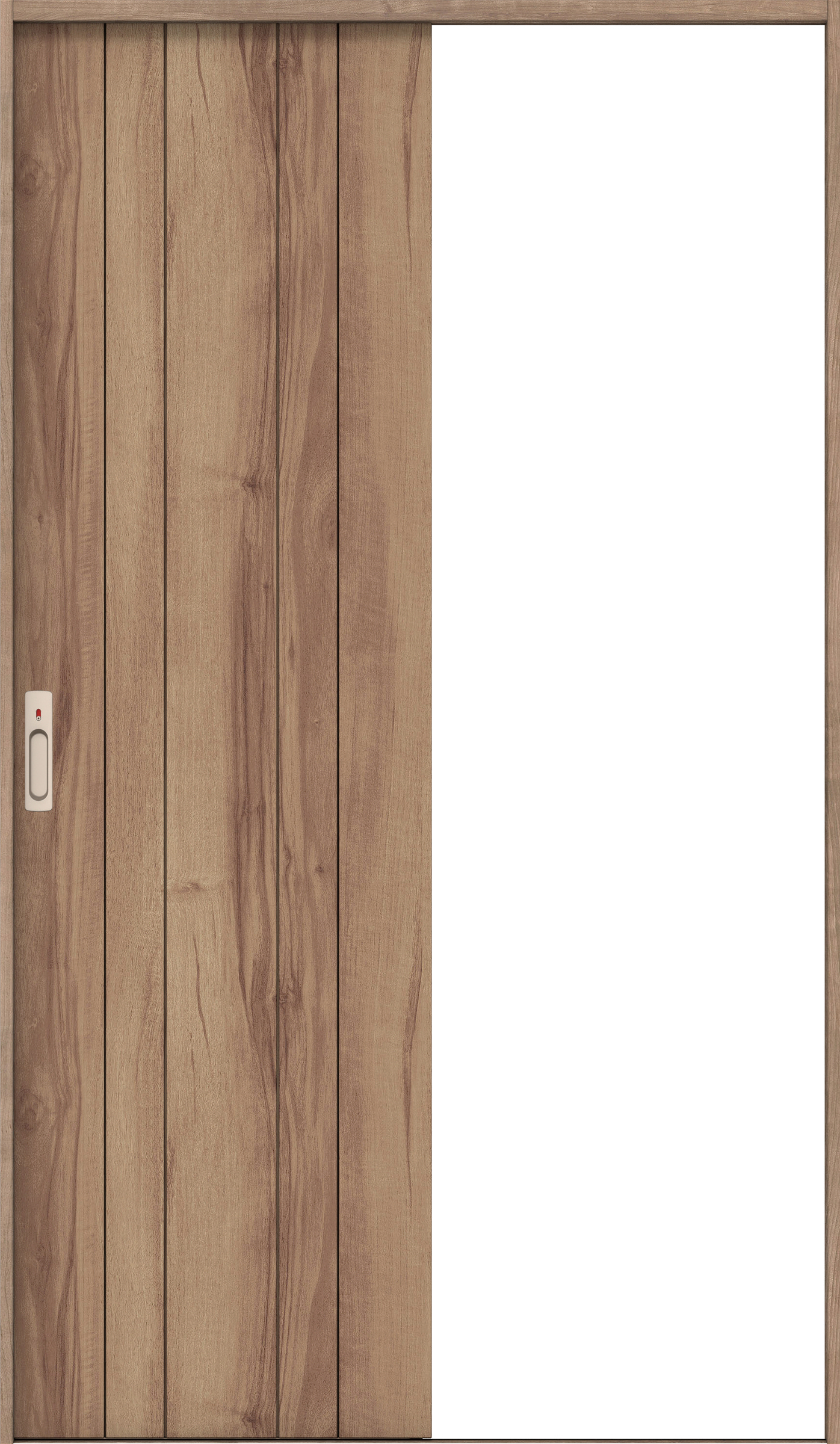 リビングドア　イエリア　引戸・片引　扉セット　０Ｓデザイン　１３１５幅用　２０００高　〈バームブラウン柄〉　左右兼用　カマ錠付　表示錠　ラクラクローズ付