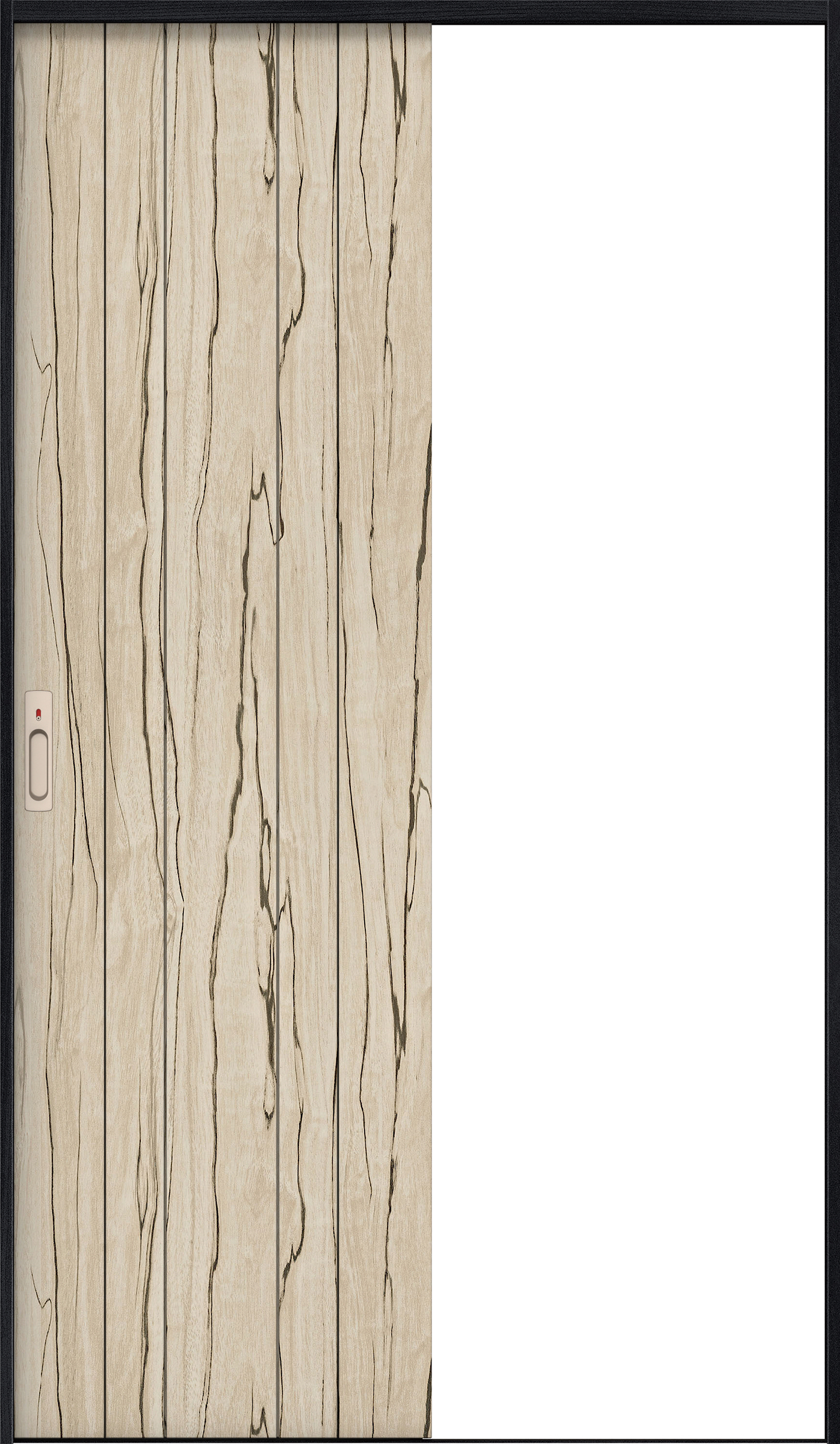 リビングドア　イエリア　引戸・片引　扉セット　０Ｓデザイン　１３１５幅用　２０００高　〈スロウベージュ柄〉　左右兼用　カマ錠付　表示錠　ラクラクローズ付