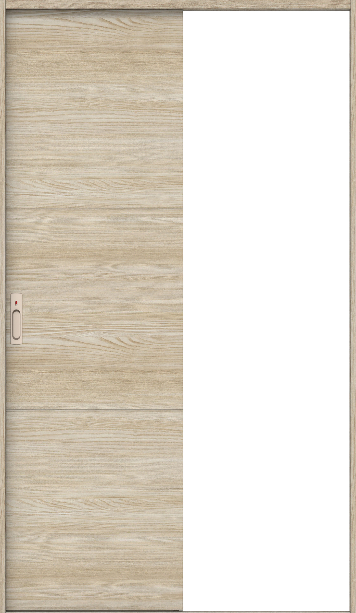 リビングドア　イエリア　引戸・片引　扉セット　Ｕ４デザイン　１３１５幅用　２０００高　〈ソフトグレージュ柄〉　左右兼用　カマ錠付　表示錠　ラクラクローズ付