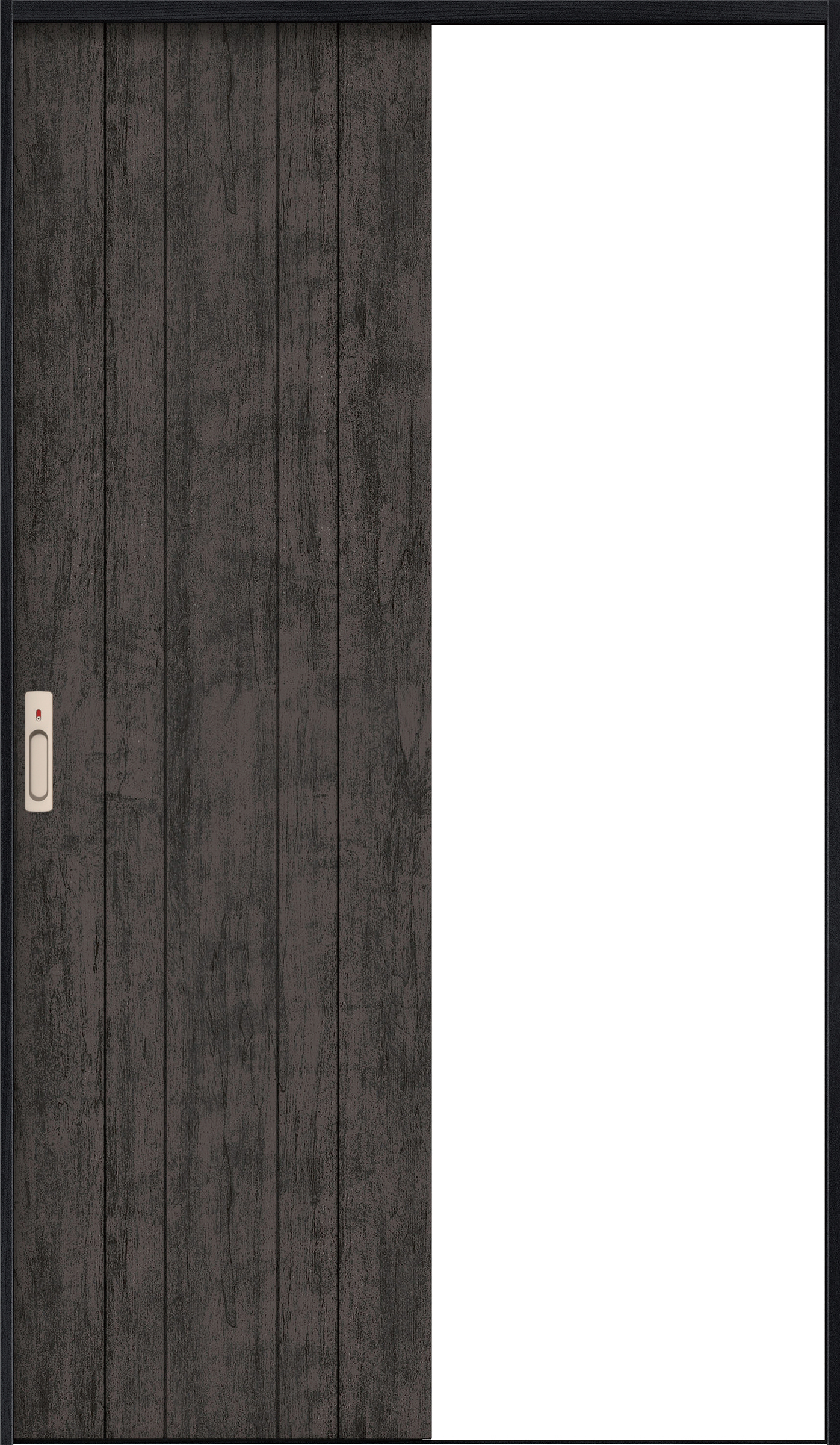 リビングドア　イエリア　引戸・片引　扉セット　０Ｓデザイン　１３１５幅用　２０００高　〈ドライブラック柄〉　左右兼用　カマ錠付　表示錠　ラクラクローズ付