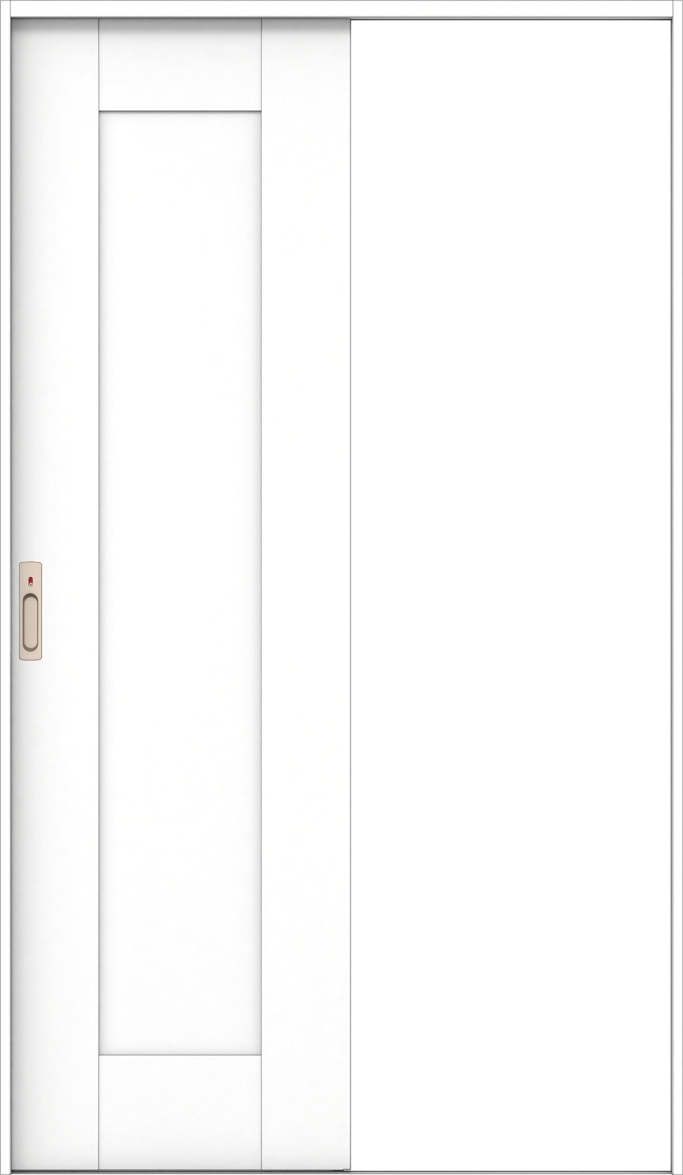 リビングドア　イエリア　引戸・片引　扉セット　３８デザイン　１１８３幅用　２０００高　〈パウダーホワイト柄〉　左右兼用　カマ錠付　表示錠　ラクラクローズ付