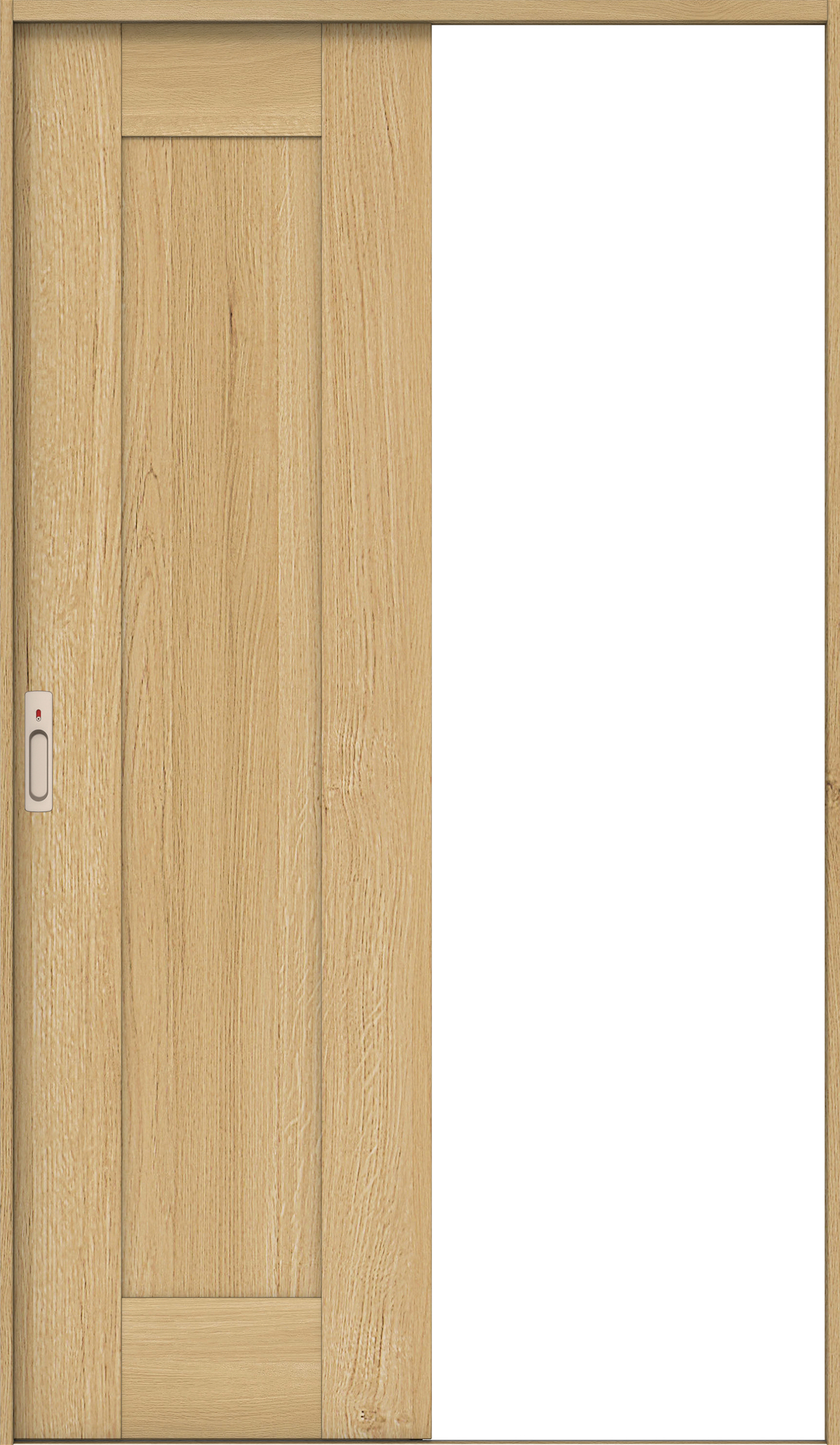 リビングドア　イエリア　引戸・片引　扉セット　３８デザイン　１１８３幅用　２０００高　〈ライトオーカー柄〉　左右兼用　カマ錠付　表示錠　ラクラクローズ付