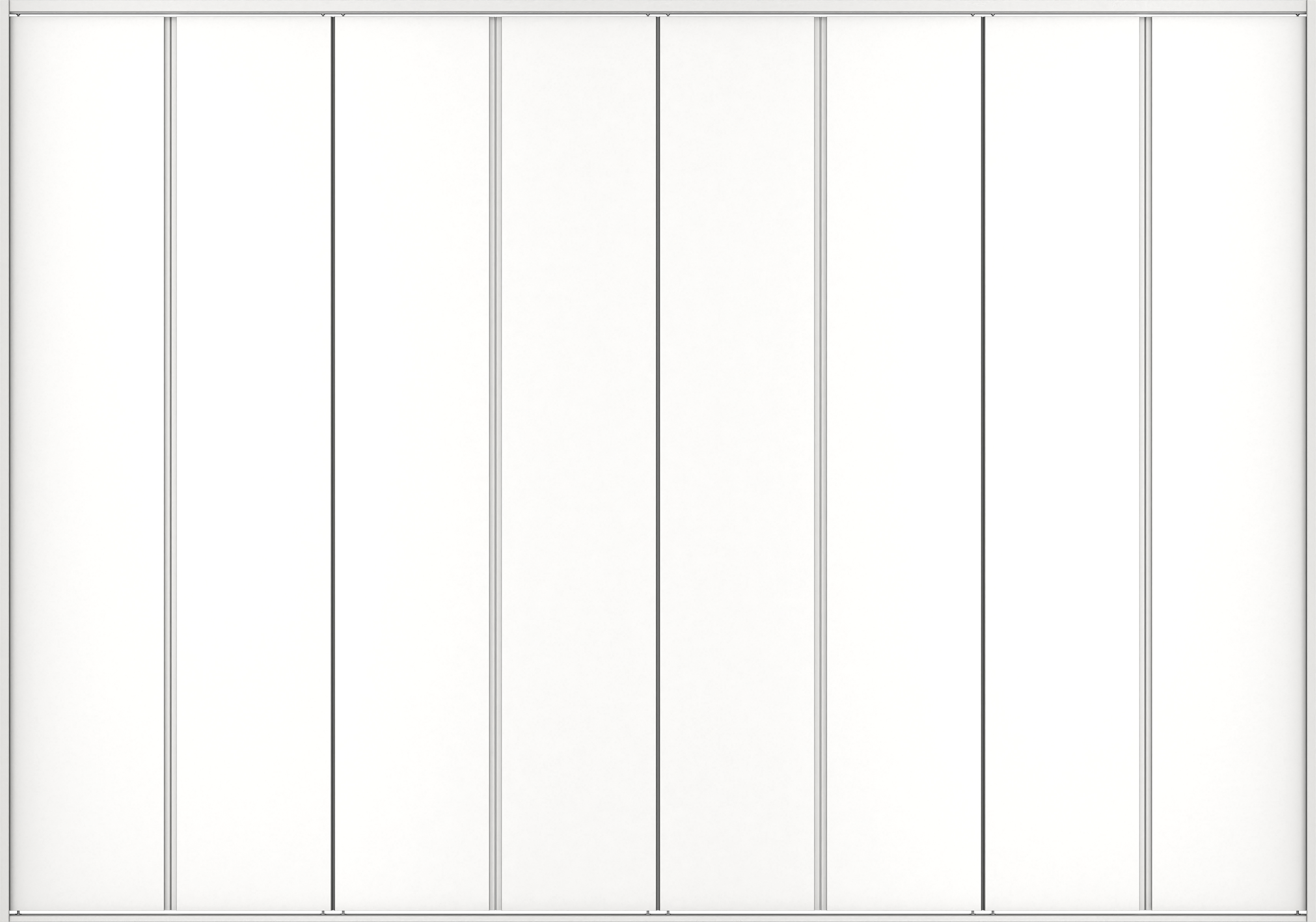 クローク収納　イエリア　折戸ユニット　ハンドルレスタイプ　ウッド扉　四方枠（固定枠）　セット　３６０７幅（４Ｍ間口）　２３３０高　〈パウダーホワイト柄〉　ハンドルレス