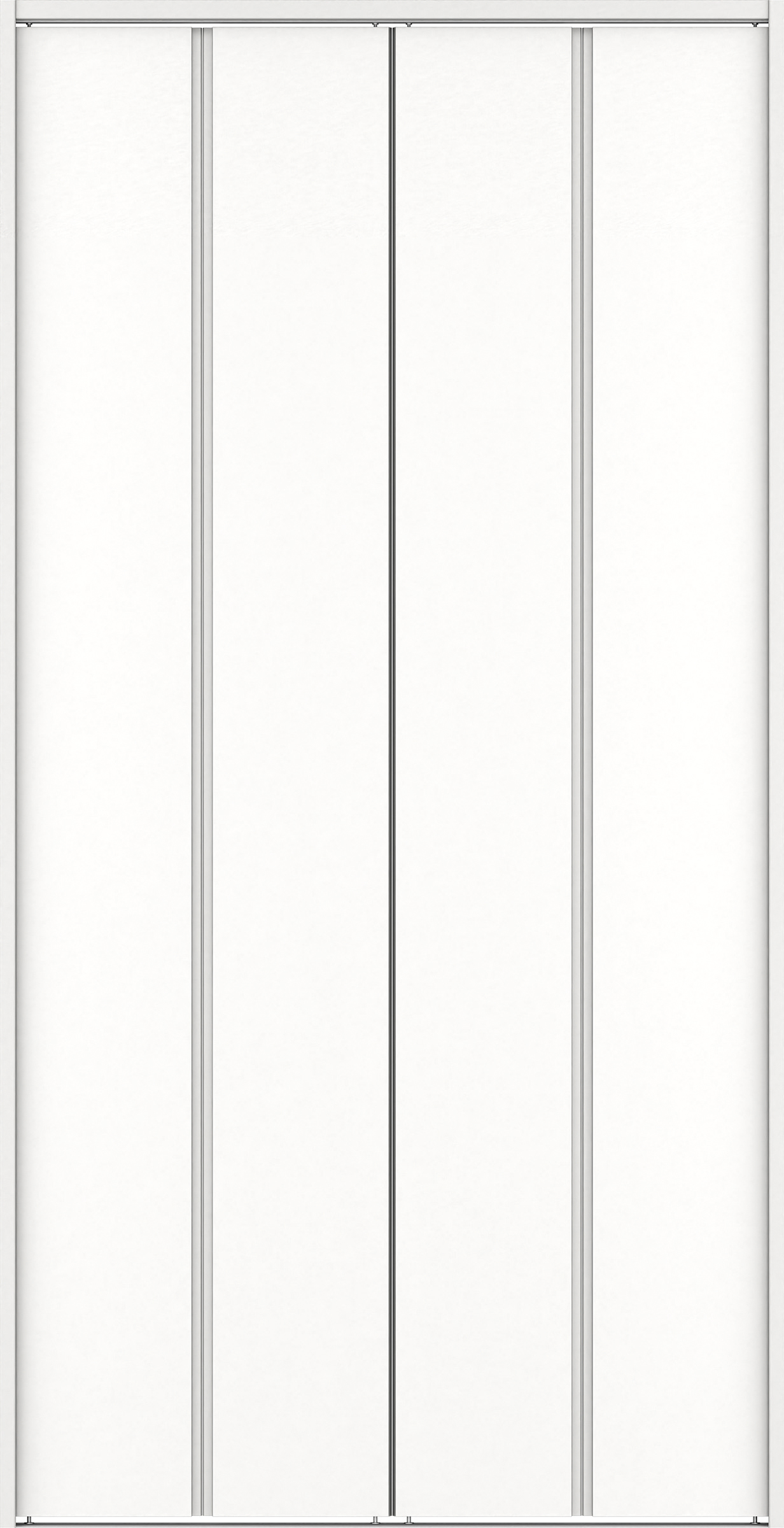 クローク収納　イエリア　折戸ユニット　ハンドルレスタイプ　ウッド扉　下レール付三方枠（固定枠）　セット　１３２０幅（１．５Ｍ間口）　２３２０高　〈パウダーホワイト柄〉　ハンドルレス