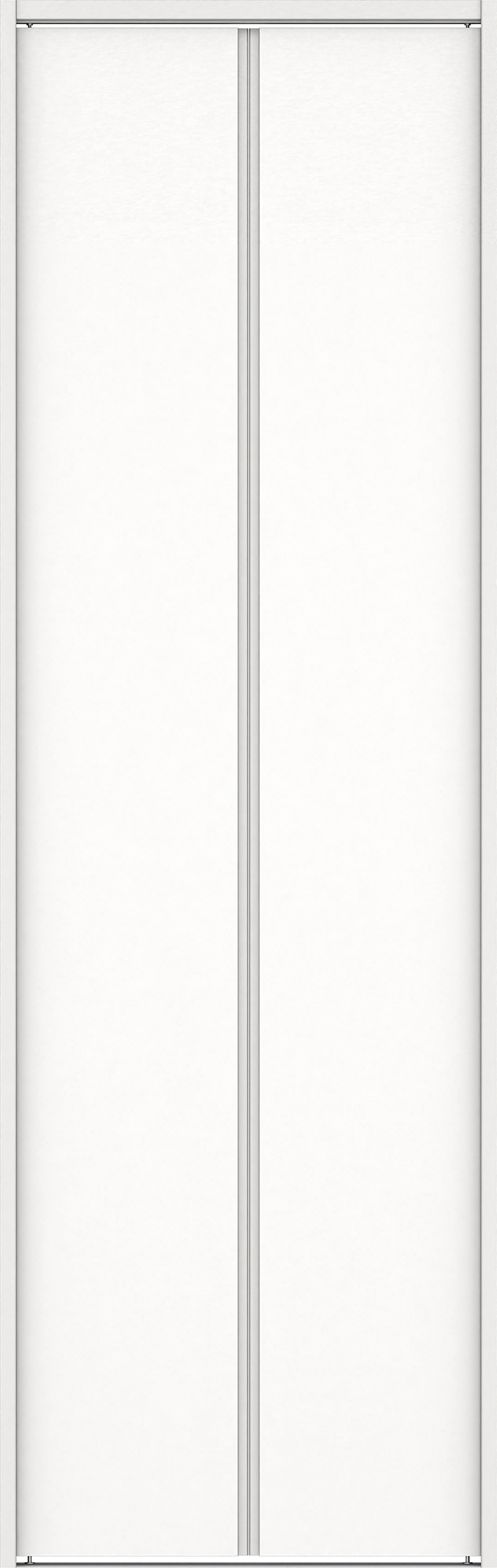 クローク収納　イエリア　折戸ユニット　ハンドルレスタイプ　ウッド扉　下レール付三方枠（固定枠）　セット　８２０幅（１Ｍ間口）　２３２０高　〈パウダーホワイト柄〉　ハンドルレス