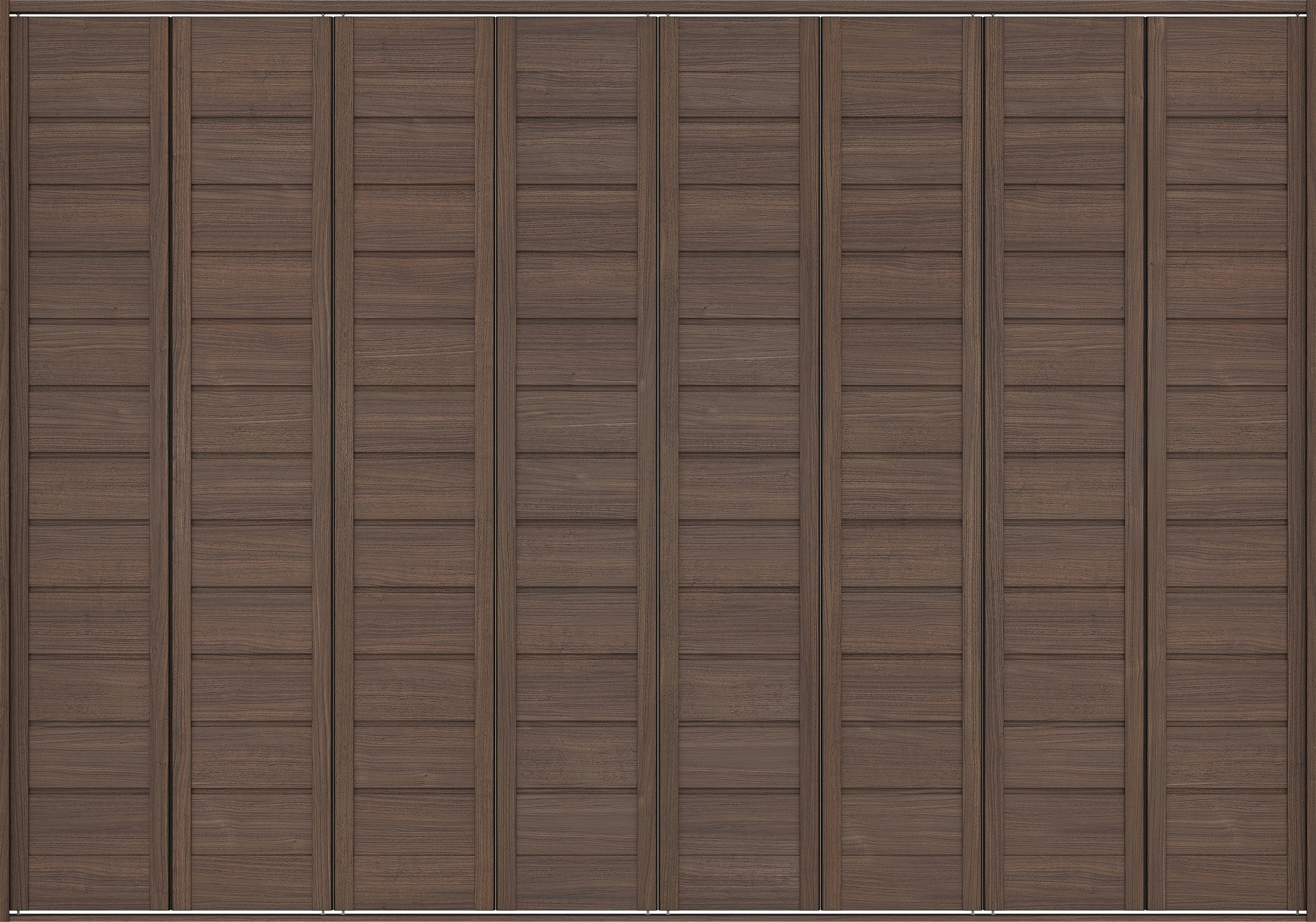 クローク収納　イエリア　折戸ユニット　通気タイプ　ウッド扉　四方枠（固定枠）　セット　３３２７幅（１２尺間口）　２３３０高　〈ダルブラウン柄〉　ハンドルレス