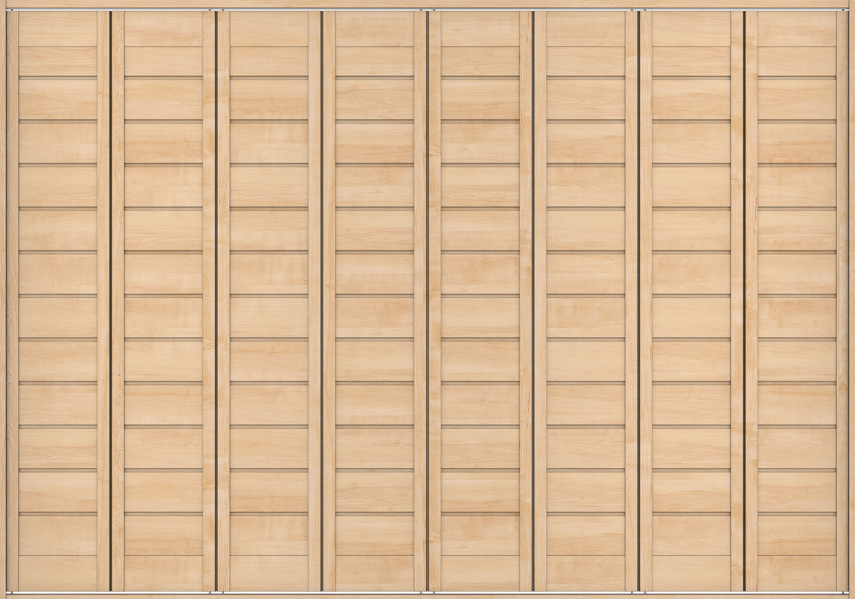 クローク収納　イエリア　折戸ユニット　通気タイプ　ウッド扉　四方枠（固定枠）　セット　３３２７幅（１２尺間口）　２３３０高　〈ミルベージュ柄〉　ハンドルレス