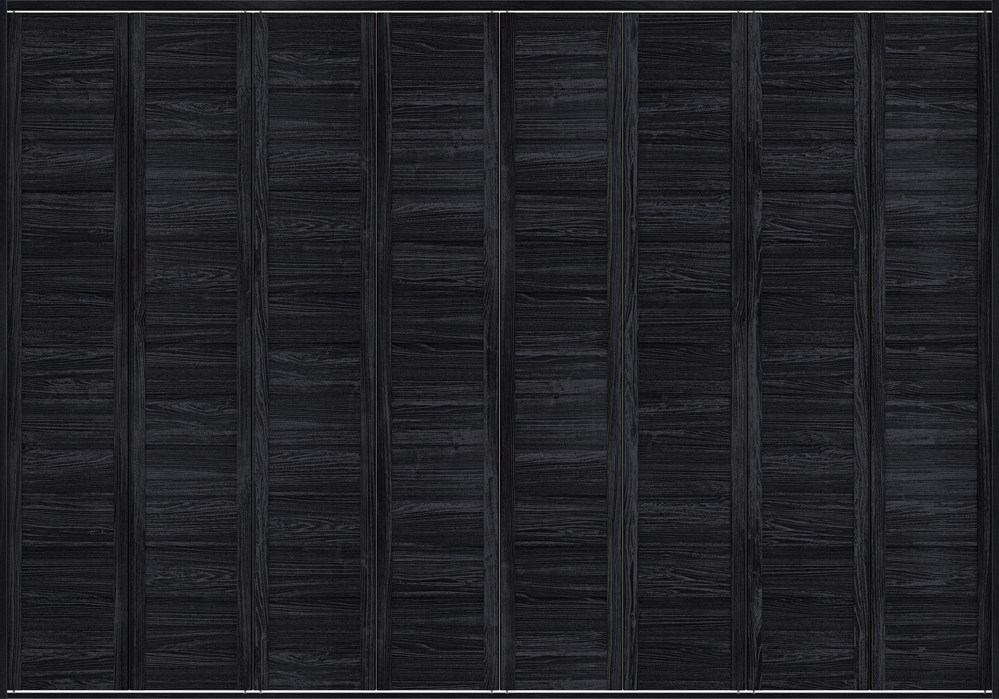 クローク収納　イエリア　折戸ユニット　通気タイプ　ウッド扉　四方枠（固定枠）　セット　３３２７幅（１２尺間口）　２３３０高　〈モスブラック柄〉　ハンドルレス