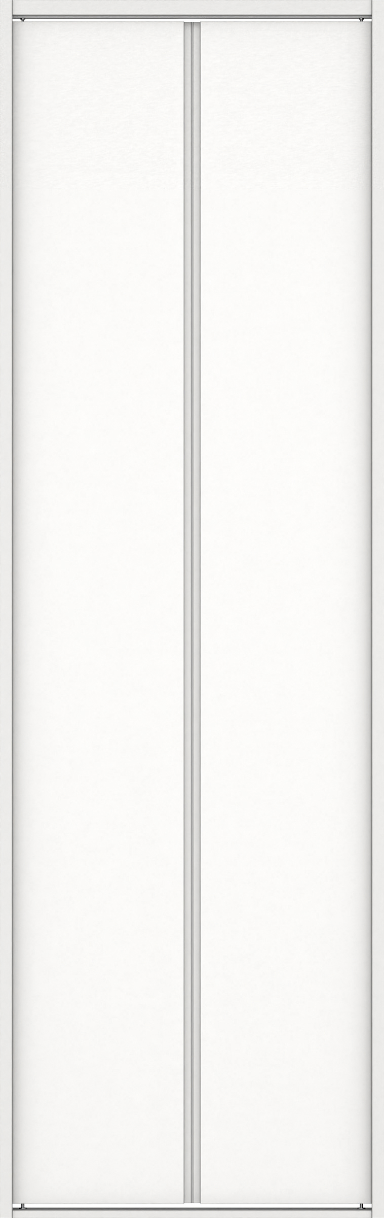 クローク収納　イエリア　折戸ユニット　ハンドルレスタイプ　ウッド扉　四方枠（固定枠）　セット　７３５幅（３尺間口）　２３３０高　〈パウダーホワイト柄〉　ハンドルレス