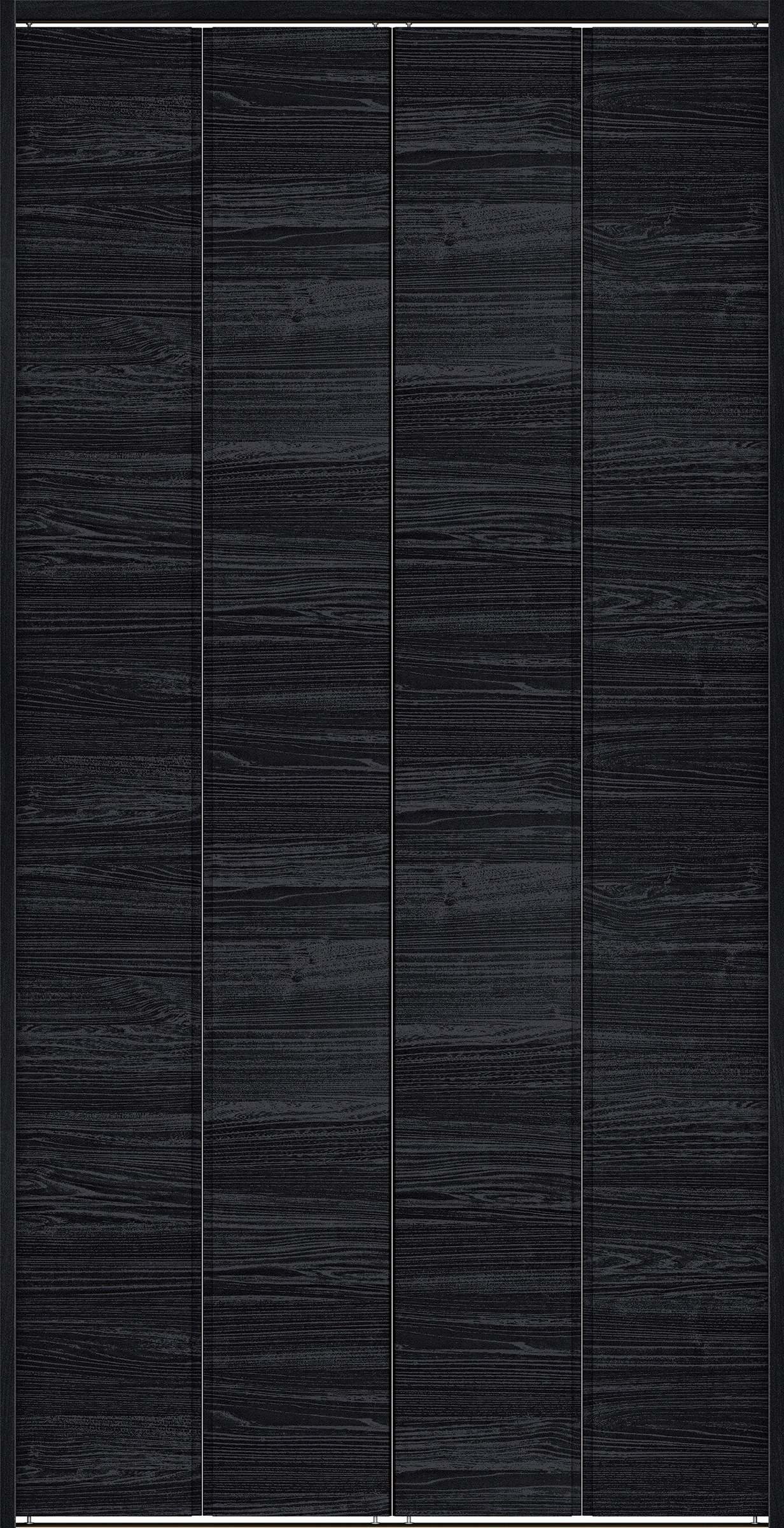 クローク収納　イエリア　折戸ユニット　ハンドルレス横木目タイプ　ウッド扉　下レール付三方枠（固定枠）　セット　１３２０幅（１．５Ｍ間口）　２３２０高　〈モスブラック柄〉　ハンドルレス