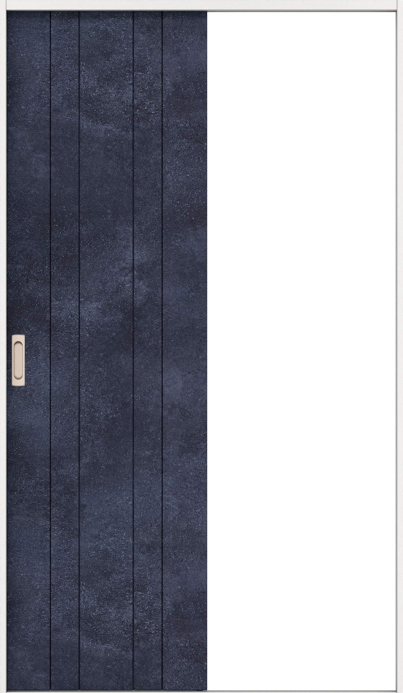 リビングドア　イエリア　引戸・片引　扉セット　０Ｓデザイン　１３１５幅用　２０００高　〈コバルトブルー柄〉　左右兼用　錠なし　ラクラクローズ付