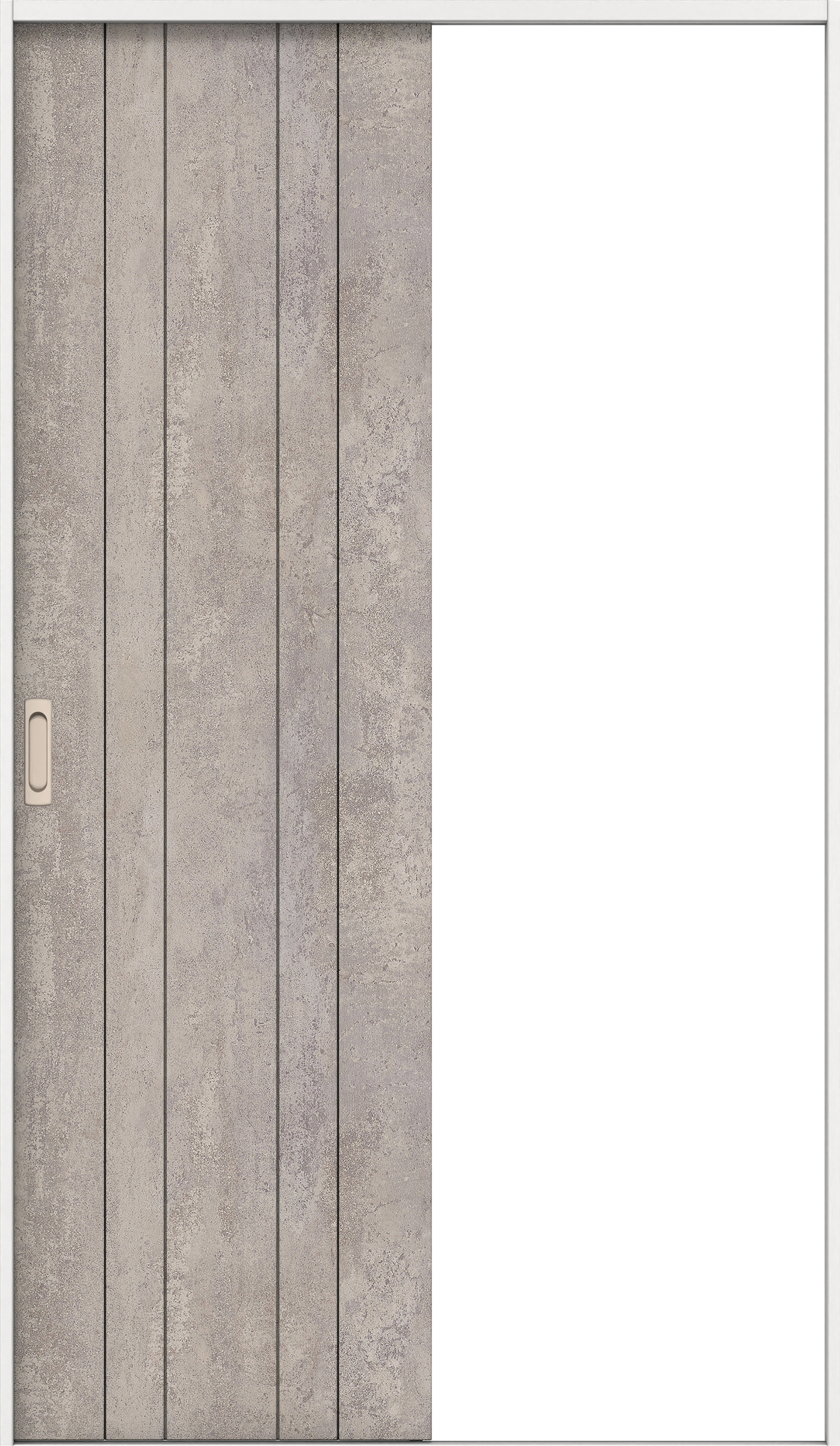 リビングドア　イエリア　引戸・片引　扉セット　０Ｓデザイン　１３１５幅用　２０００高　〈コンクリートグレー柄〉　左右兼用　錠なし　ラクラクローズ付