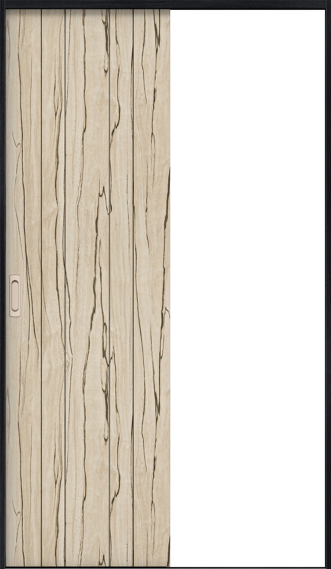 リビングドア　イエリア　引戸・片引　扉セット　０Ｓデザイン　１３１５幅用　２０００高　〈スロウベージュ柄〉　左右兼用　錠なし　ラクラクローズ付