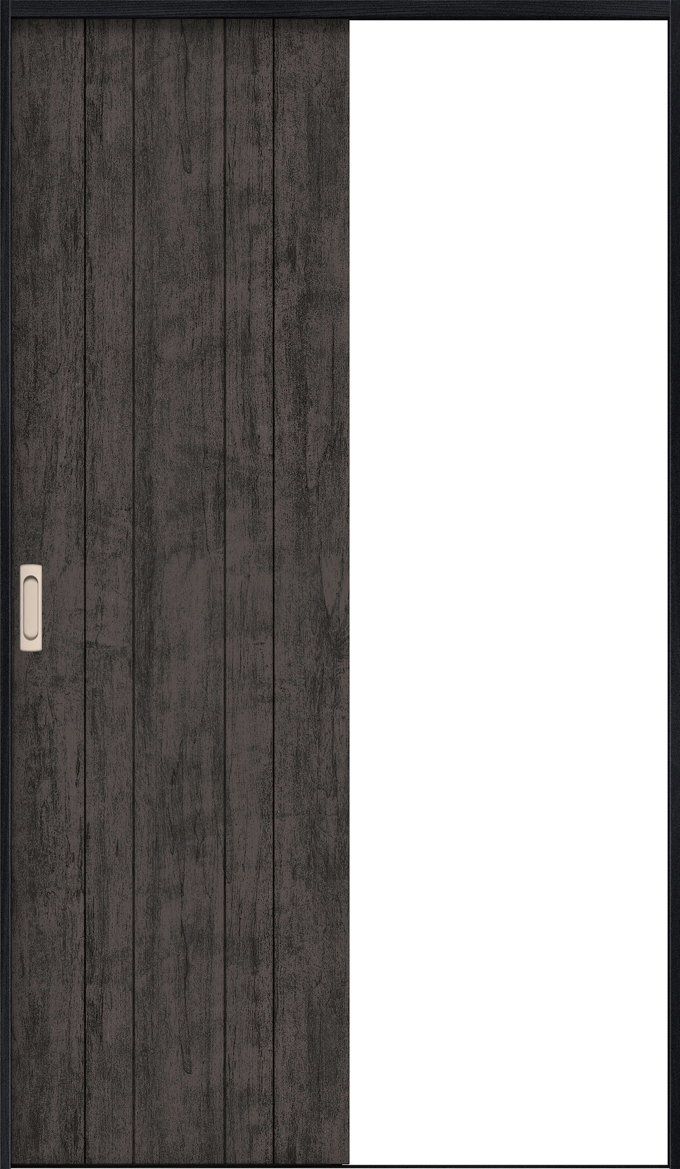 リビングドア　イエリア　引戸・片引　扉セット　０Ｓデザイン　１３１５幅用　２０００高　〈ドライブラック柄〉　左右兼用　錠なし　ラクラクローズ付