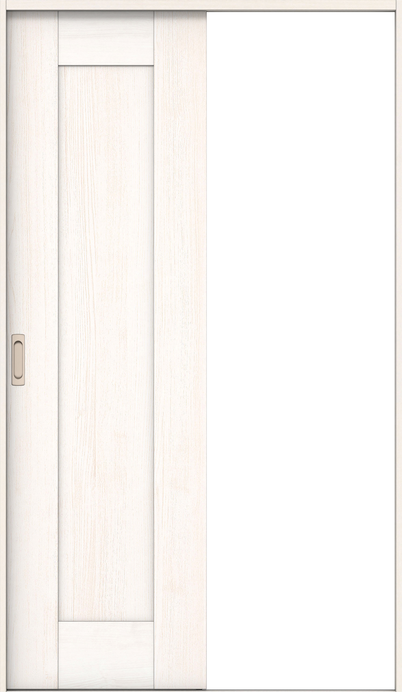 リビングドア　イエリア　引戸・片引　扉セット　３８デザイン　１１８３幅用　２０００高　〈ネオホワイト柄〉　左右兼用　錠なし　ラクラクローズ付