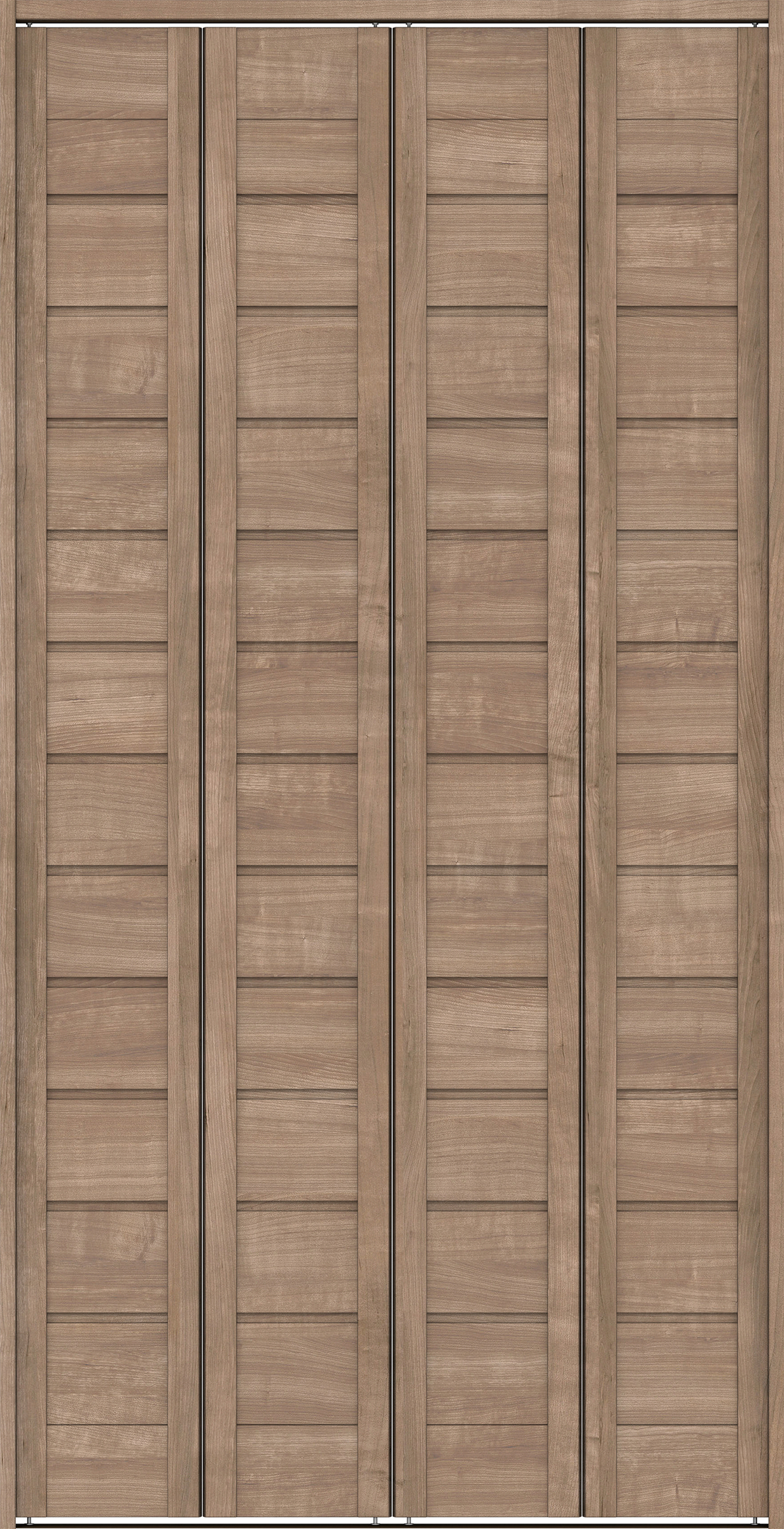 クローク収納　イエリア　折戸ユニット　通気タイプ　ウッド扉　下レール付三方枠（固定枠）　セット　１１９０幅（４．５尺間口）　２３２０高　〈トープグレー柄〉　ハンドルレス