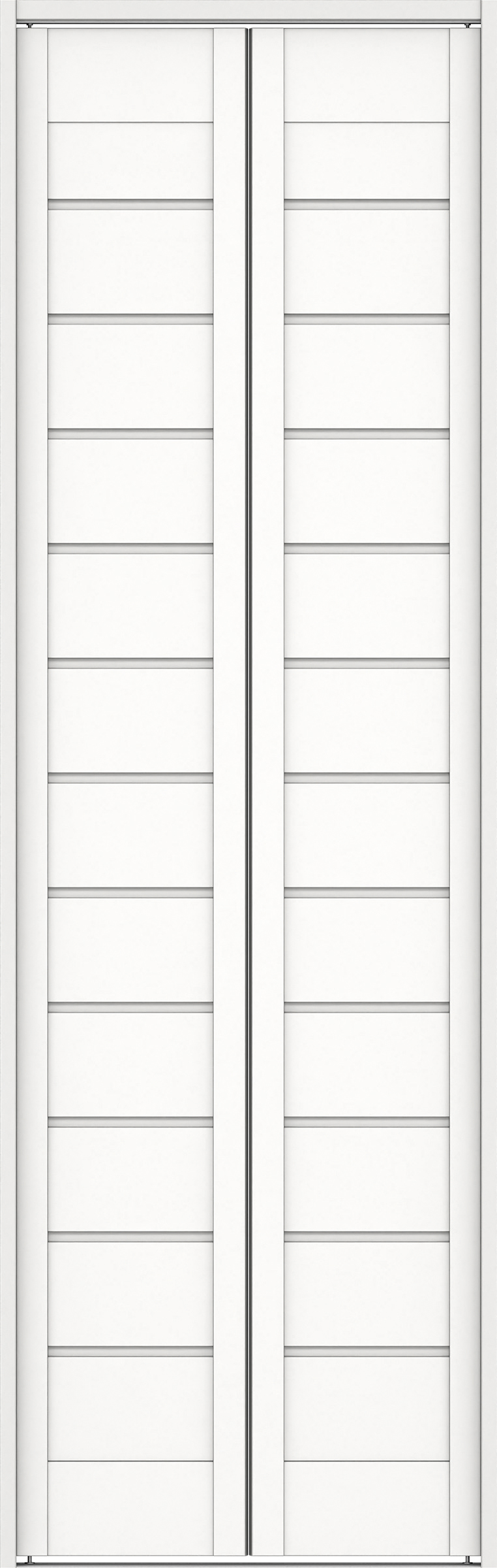 クローク収納　イエリア　折戸ユニット　通気タイプ　ウッド扉　下レール付三方枠（固定枠）　セット　７３５幅（３尺間口）　２３２０高　〈パウダーホワイト柄〉　ハンドルレス