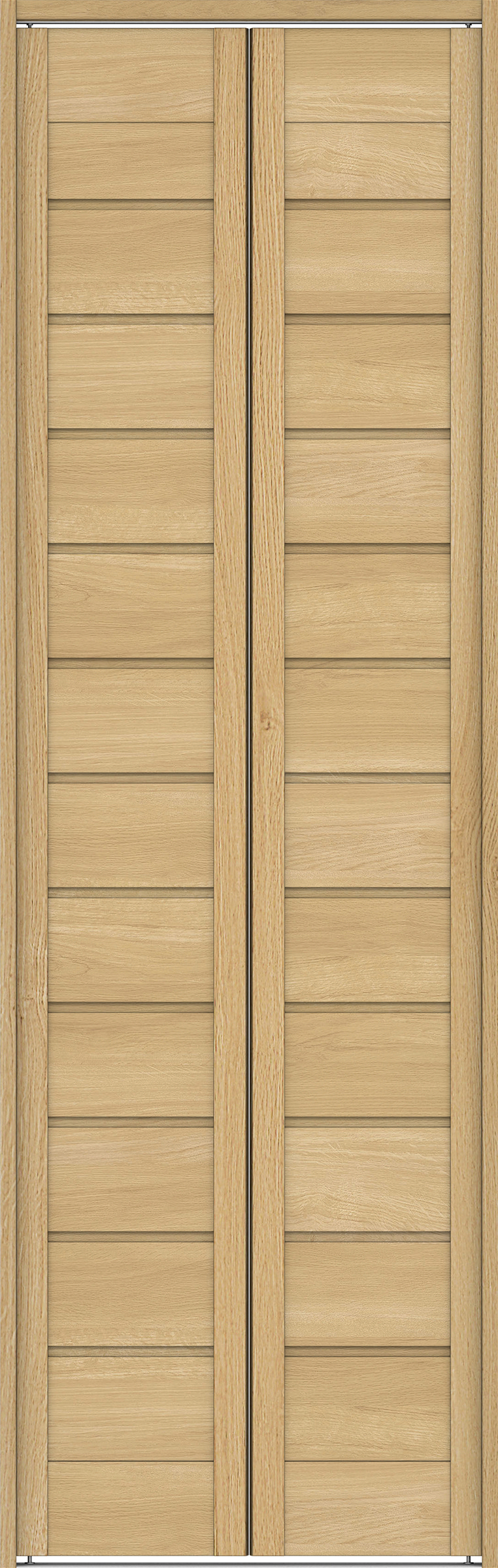 クローク収納　イエリア　折戸ユニット　通気タイプ　ウッド扉　下レール付三方枠（固定枠）　セット　７３５幅（３尺間口）　２３２０高　〈ライトオーカー柄〉　ハンドルレス