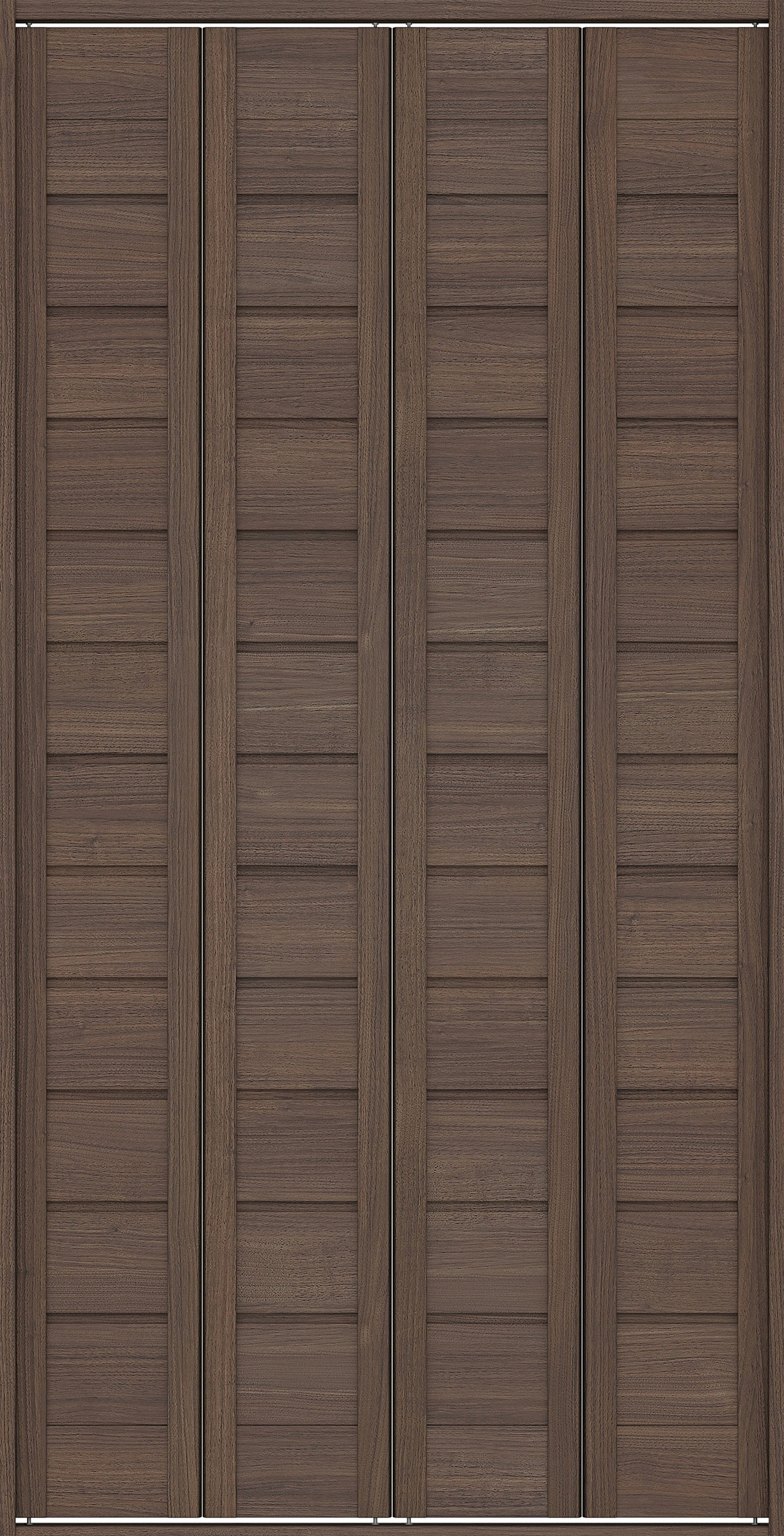 クローク収納　イエリア　折戸ユニット　通気タイプ　ウッド扉　四方枠（固定枠）　セット　１１９０幅（４．５尺間口）　２３３０高　〈ダルブラウン柄〉　ハンドルレス