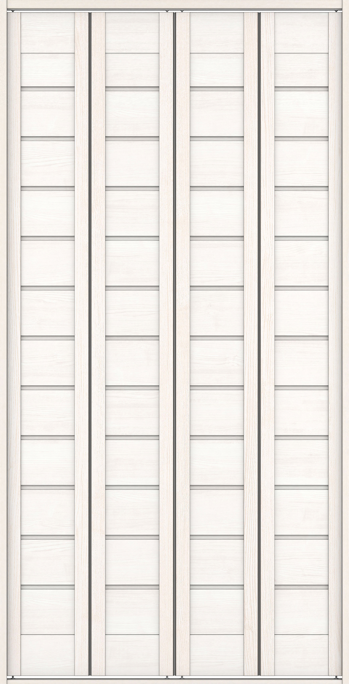 クローク収納　イエリア　折戸ユニット　通気タイプ　ウッド扉　四方枠（固定枠）　セット　１１９０幅（４．５尺間口）　２３３０高　〈ネオホワイト柄〉　ハンドルレス