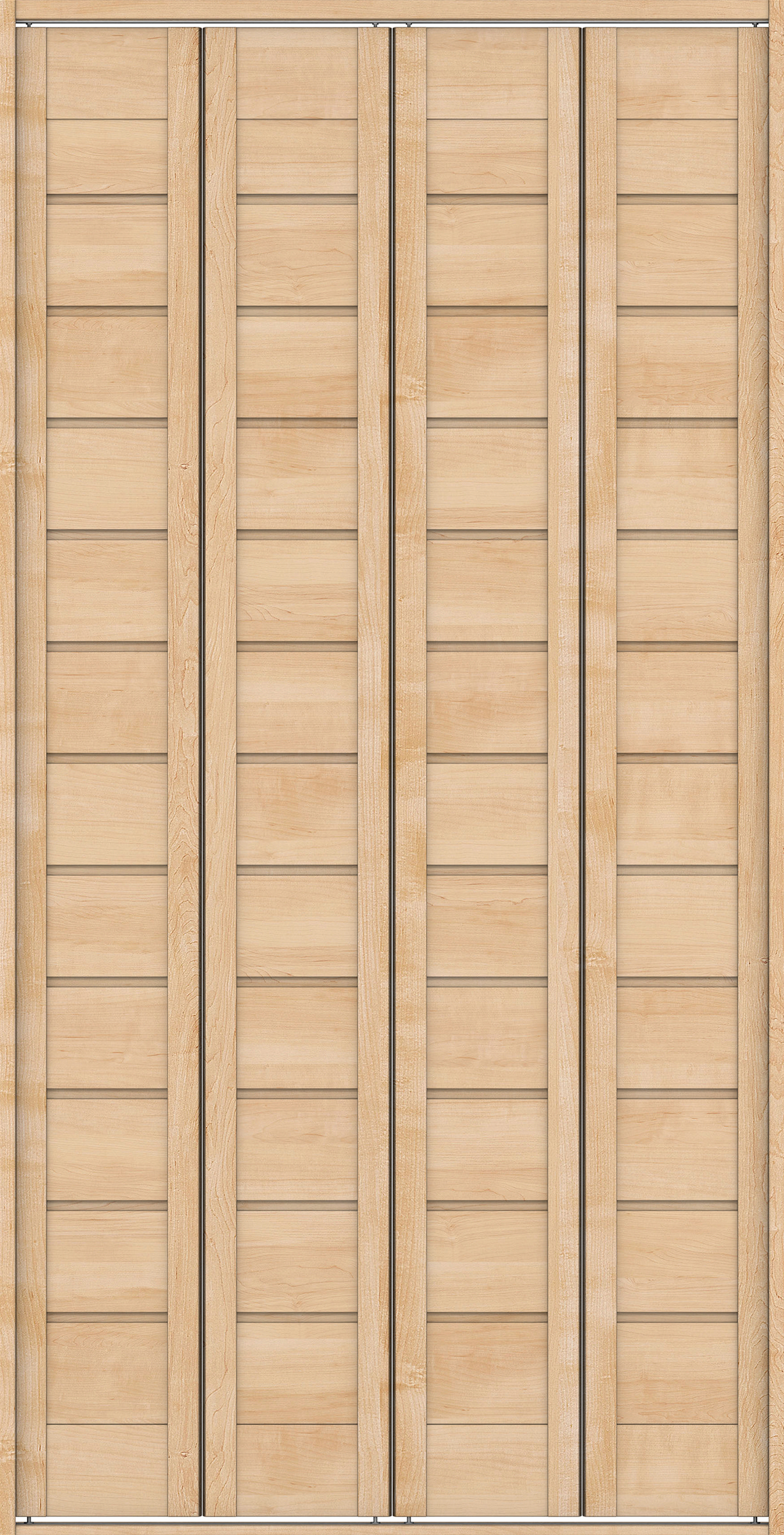 クローク収納　イエリア　折戸ユニット　通気タイプ　ウッド扉　四方枠（固定枠）　セット　１１９０幅（４．５尺間口）　２３３０高　〈ミルベージュ柄〉　ハンドルレス